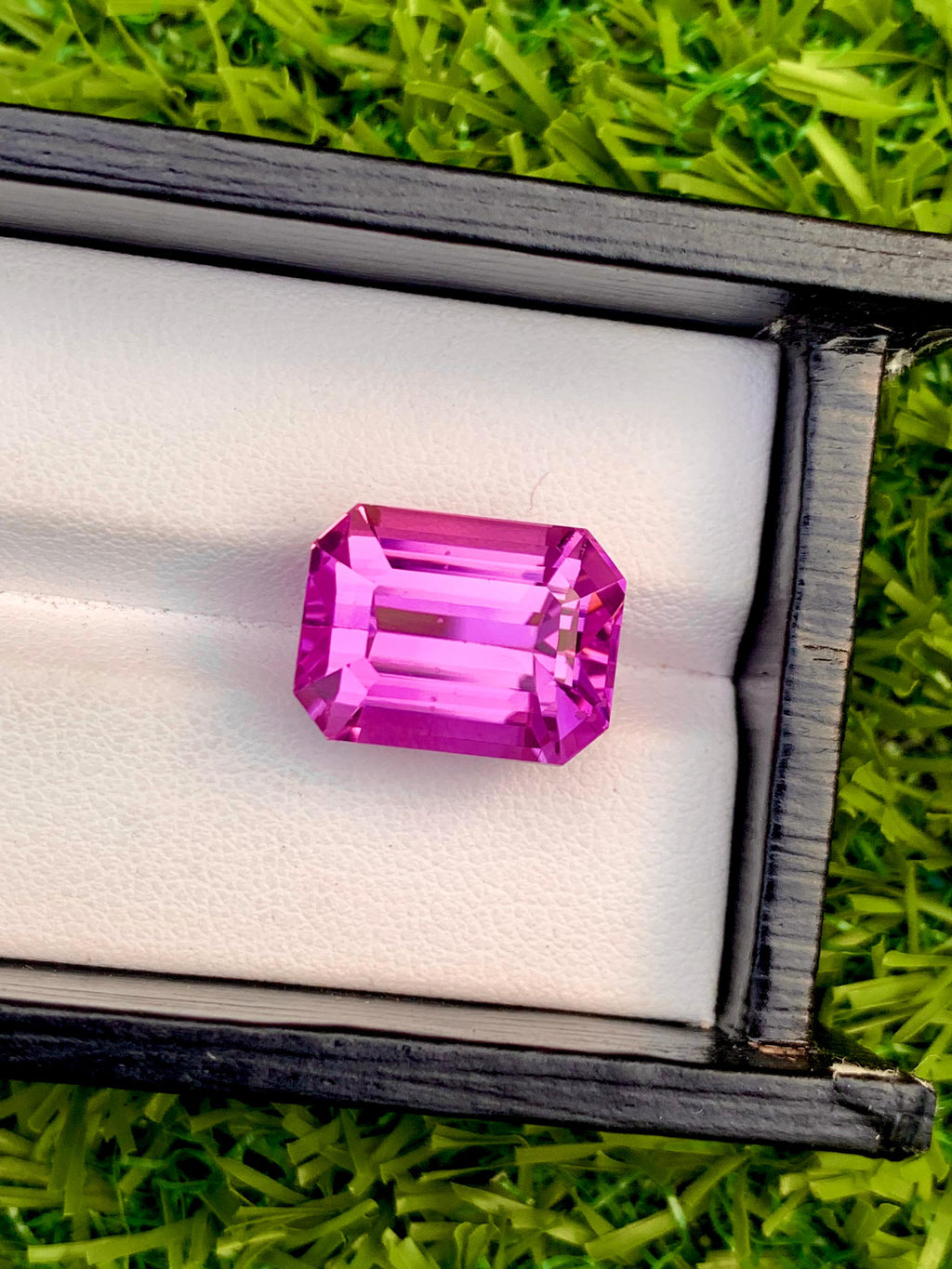 Deep Pink Kunzite Gemstone: Emerald Cut, 18.30 Carat, Afghanistan