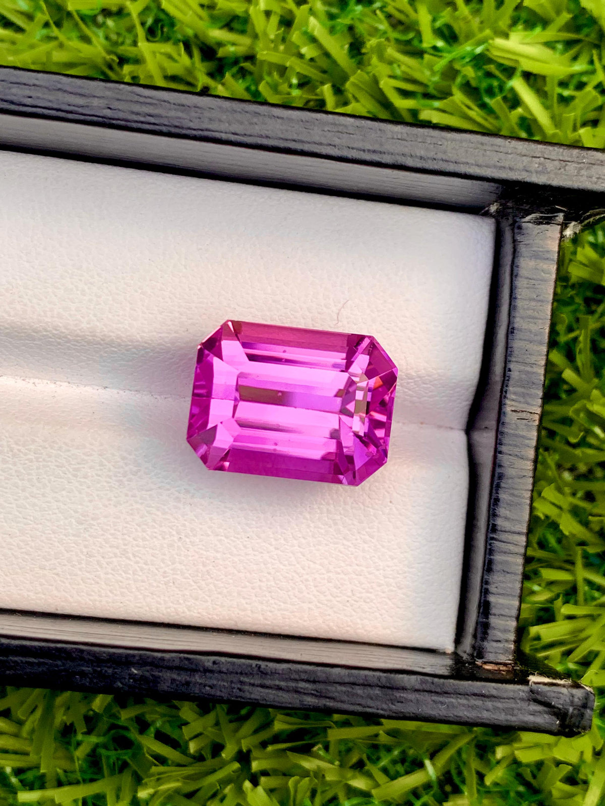 Deep Pink Kunzite Gemstone: Emerald Cut, 18.30 Carat, Afghanistan