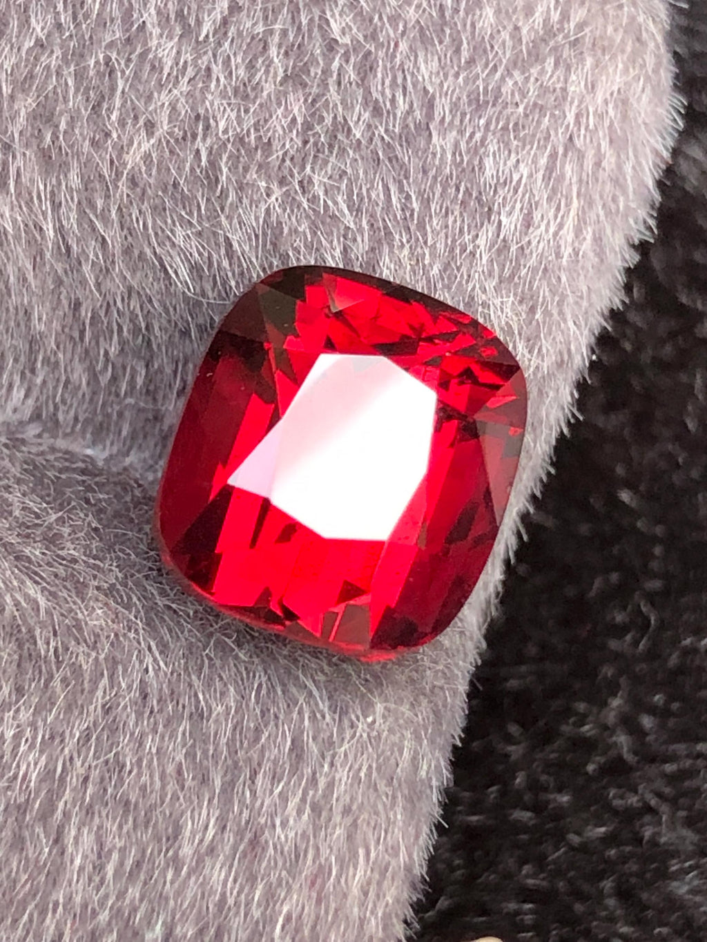 Reddish Rhodolite Garnet Cushion Cut 5.18 ct from Tanga Mine Tanzania