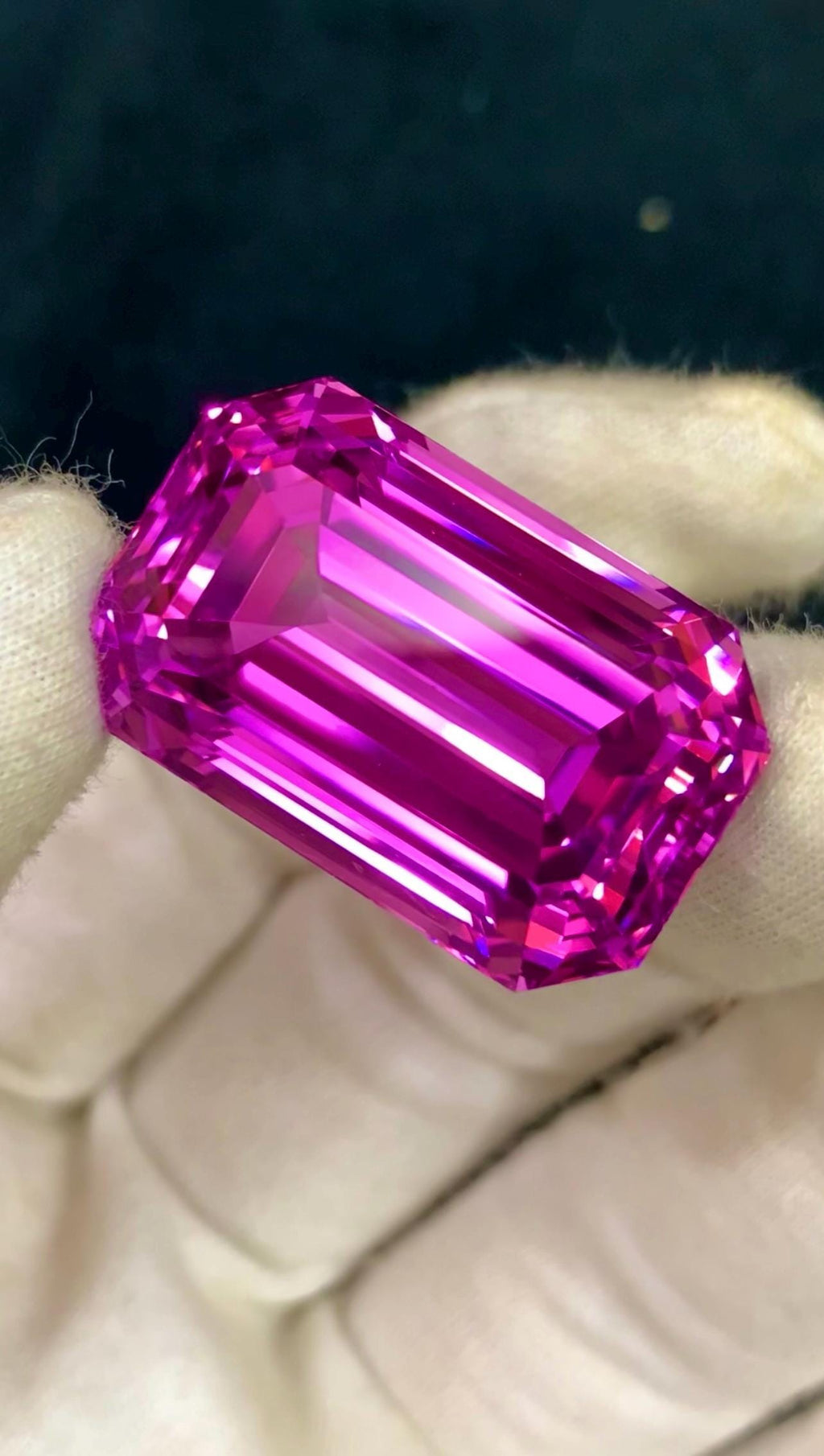 Vivid Pink Kunzite Gemstone 92.90 Carat Emerald Cut, Afghanistan
