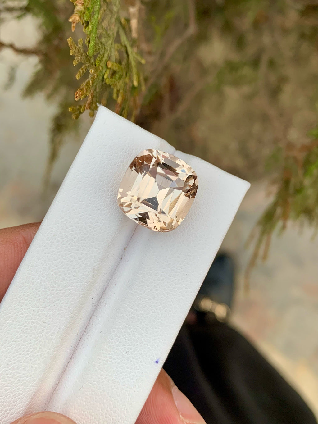 Unheated Imperial Topaz Gemstone: 17.25 CT Natural Yellow Cushion Cut Stone