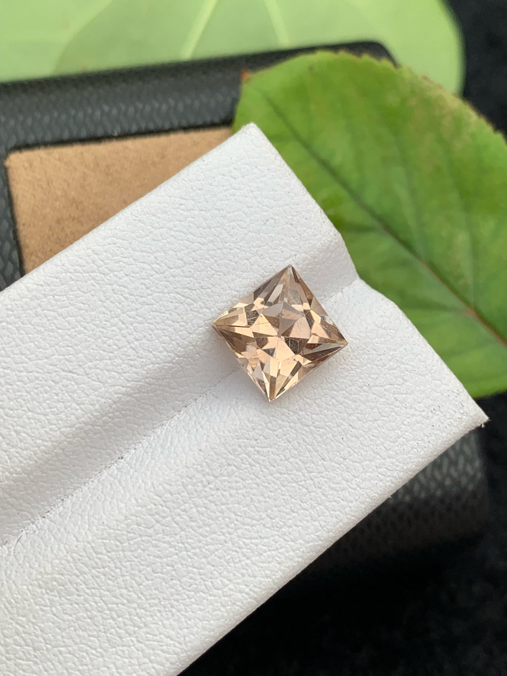 Natural Golden Topaz Gemstone: Faceted Asscher Cut, 8mm