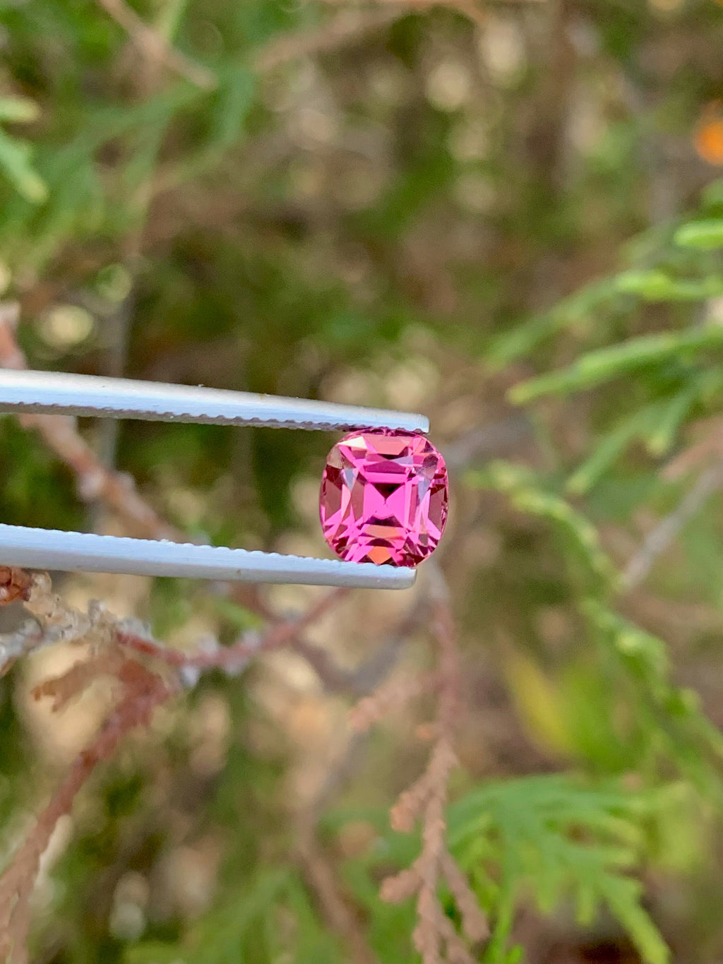 1.75CT Pink Tourmaline Gemstone: Cushion Cut, Afghan Origin