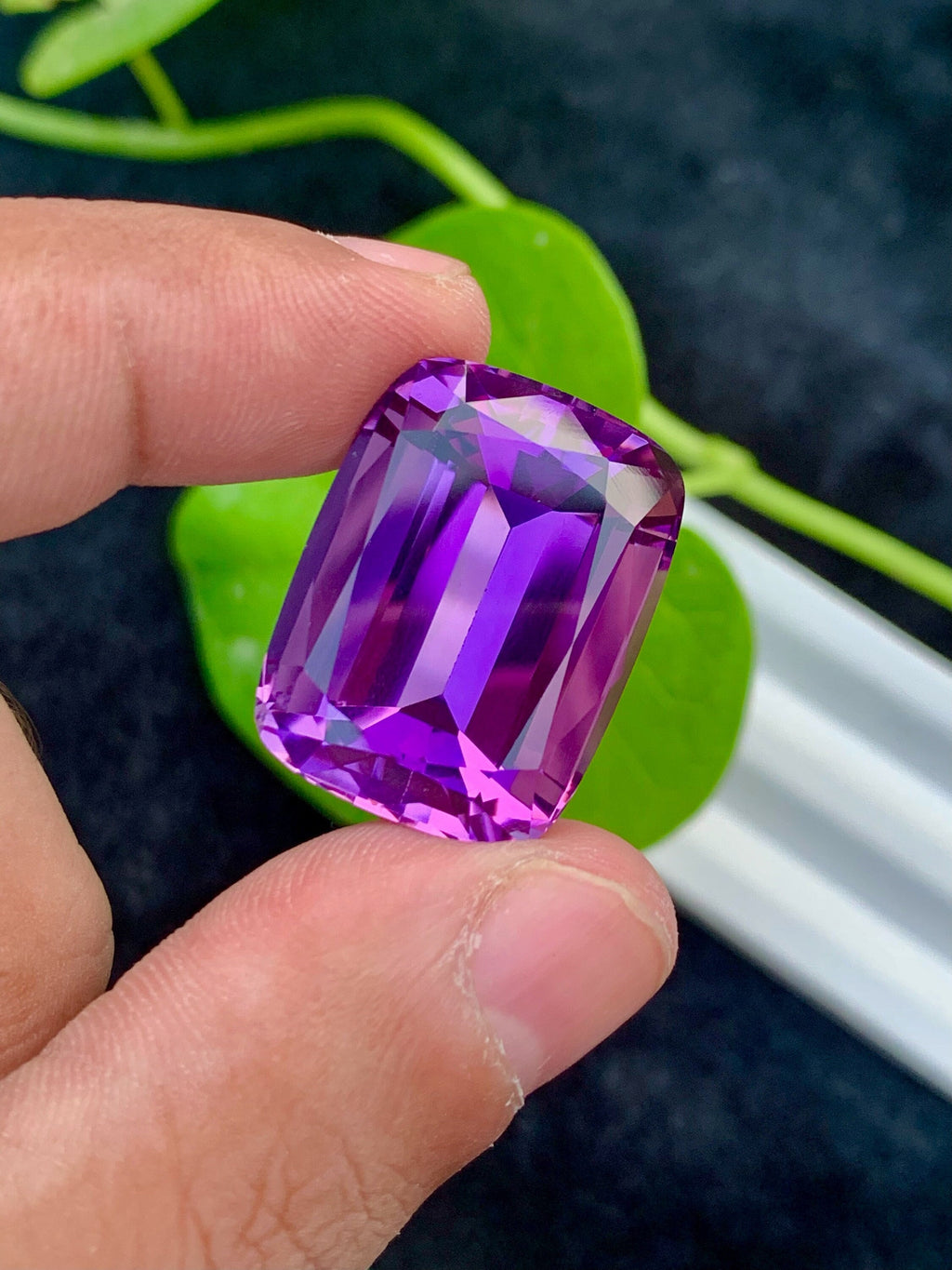 Natural Purple Amethyst Stone: 40.90 CT Cushion Cut Gemstone