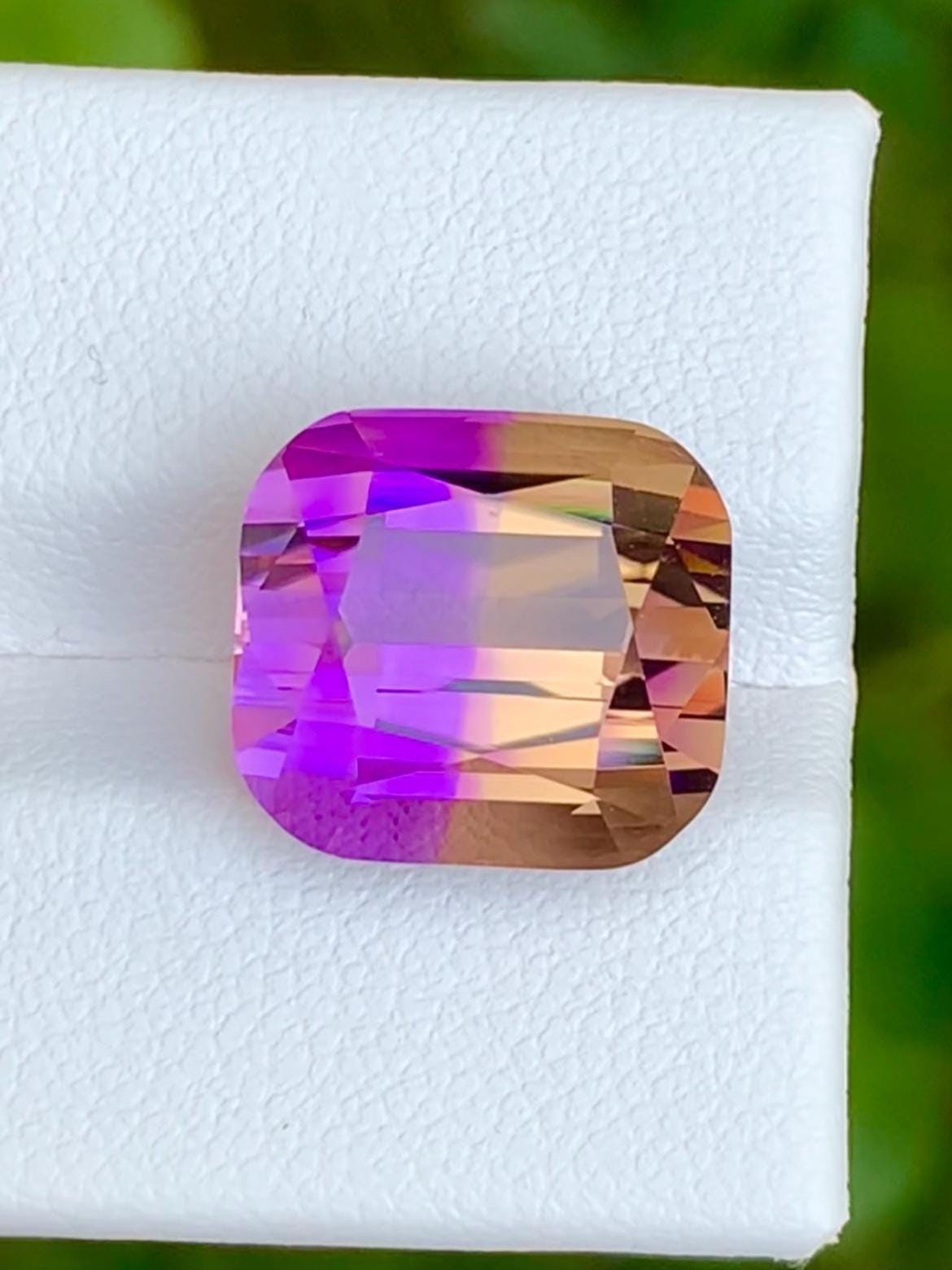 Bi-Color Ametrine 11.80ct Cushion Cut – Gemstone from Brazil