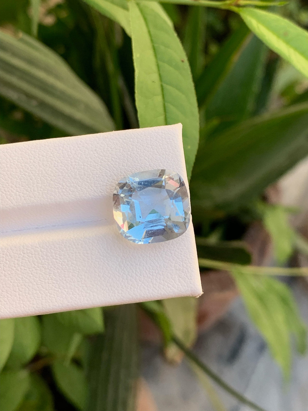 Santa Maria Aquamarine Gemstone: 10.45 CT Cushion Cut, Brazil