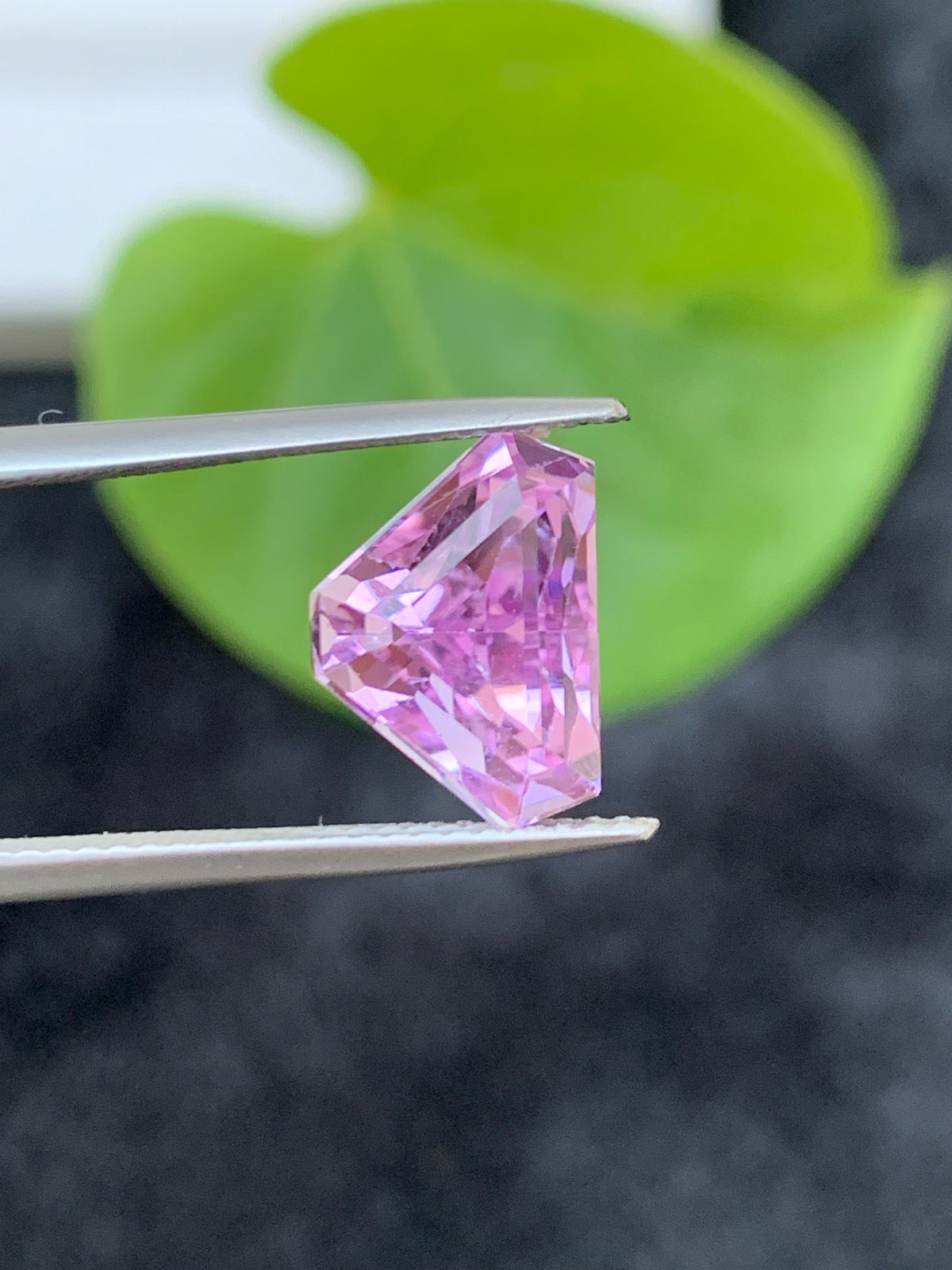 Natural Pink Kunzite Gemstone: 5.45 CT Trillion Cut, October Birthstone