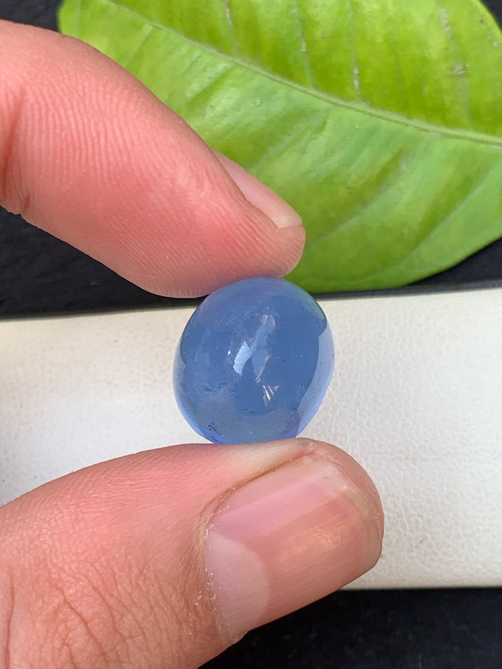 Oval Aquamarine Cabochon: Deep Blue Gemstone, 19.80 Carat