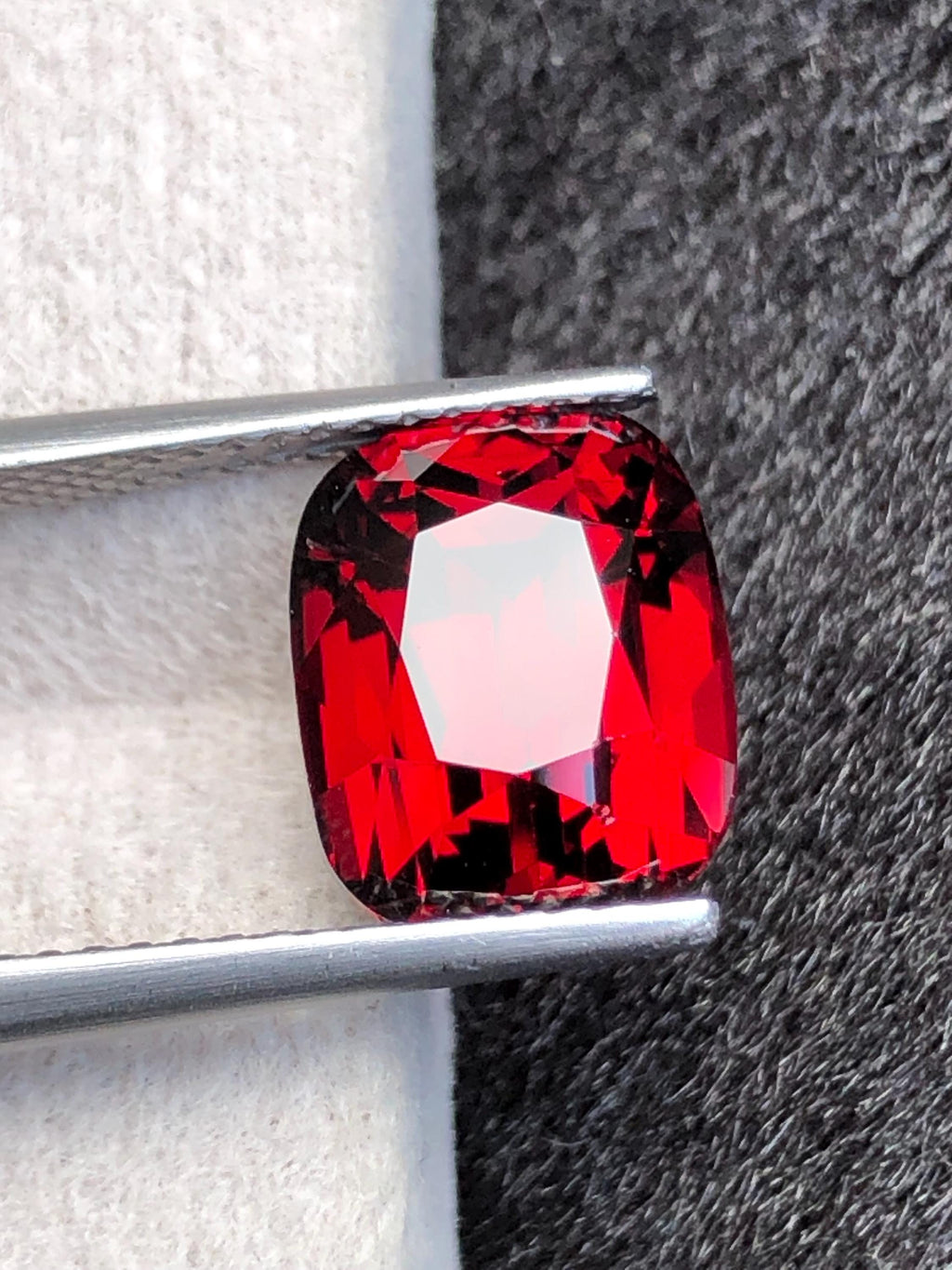 Rhodolite Garnet 5.86ct Cushion Cut Vibrant Reddish Gemstone from Tanzania