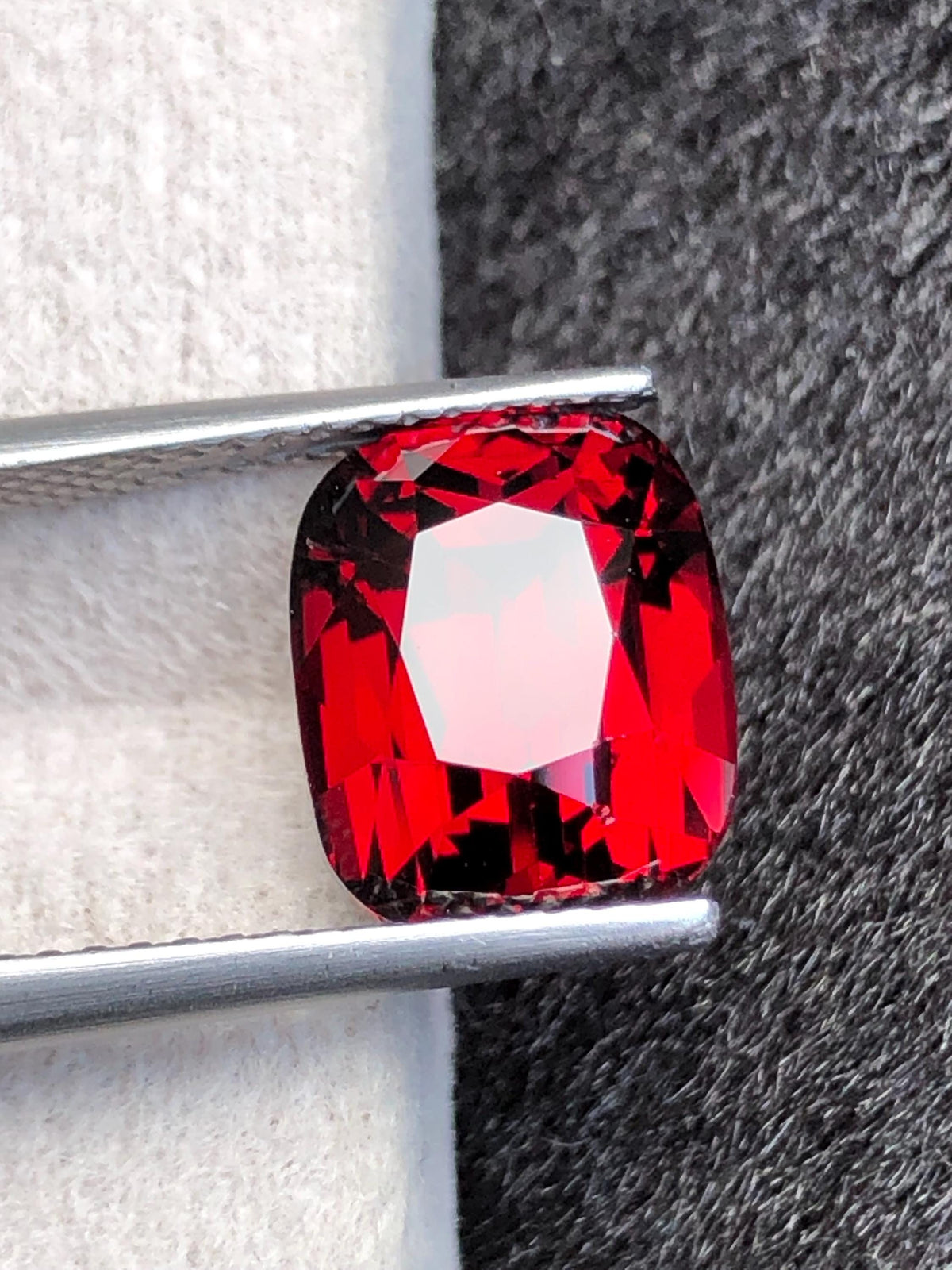 Rhodolite Garnet 5.86ct Cushion Cut Vibrant Reddish Gemstone from Tanzania