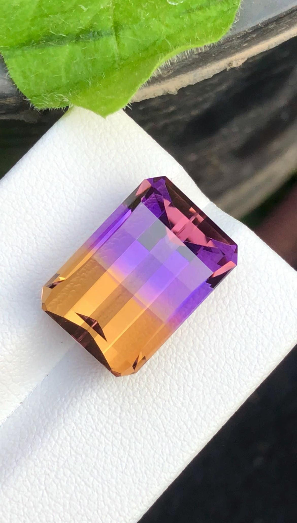 Ametrine 15.65 Carat Pixel Cut Loose Gemstone –from Brazil
