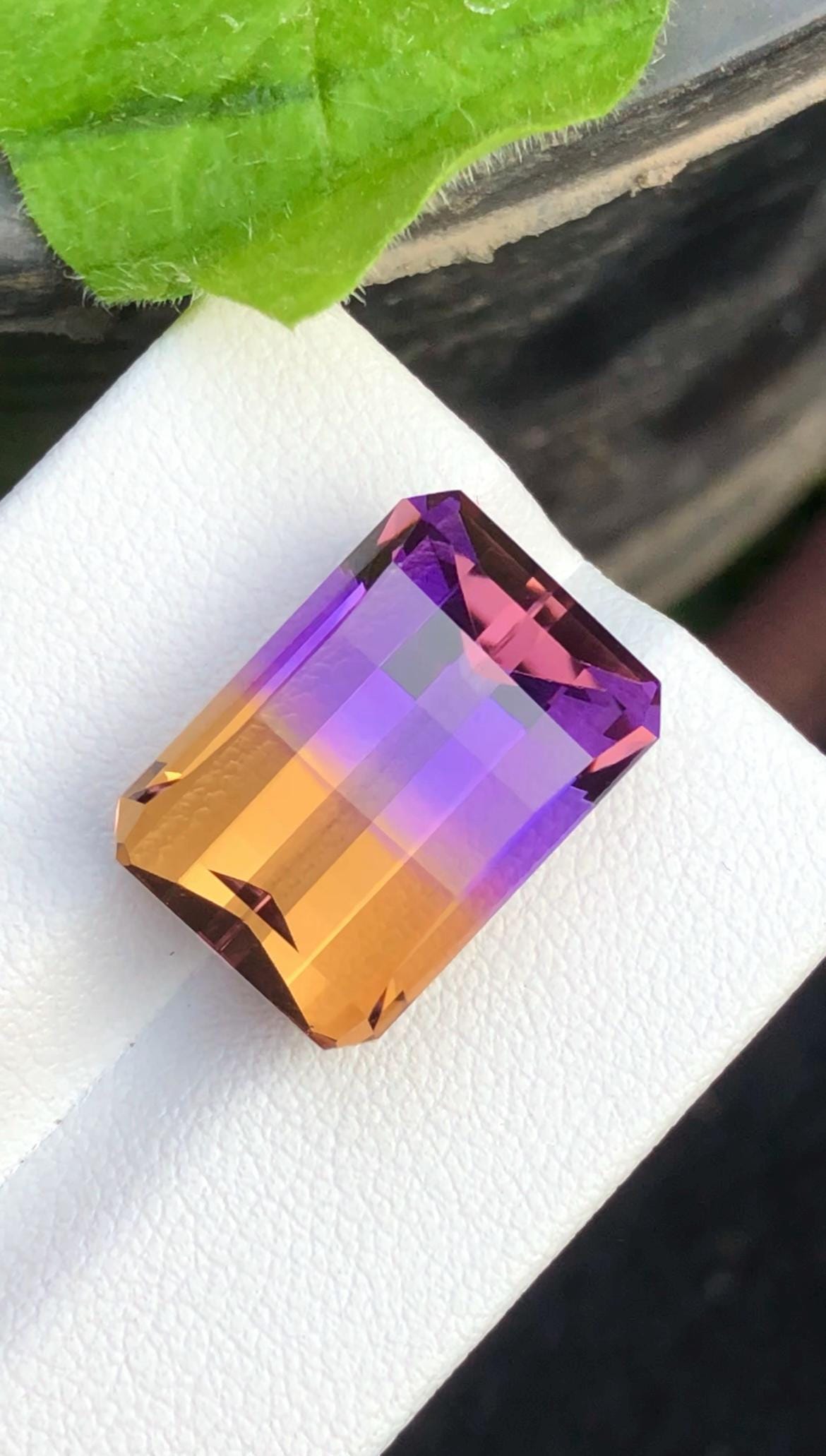 Ametrine 15.65 Carat Pixel Cut Loose Gemstone –from Brazil