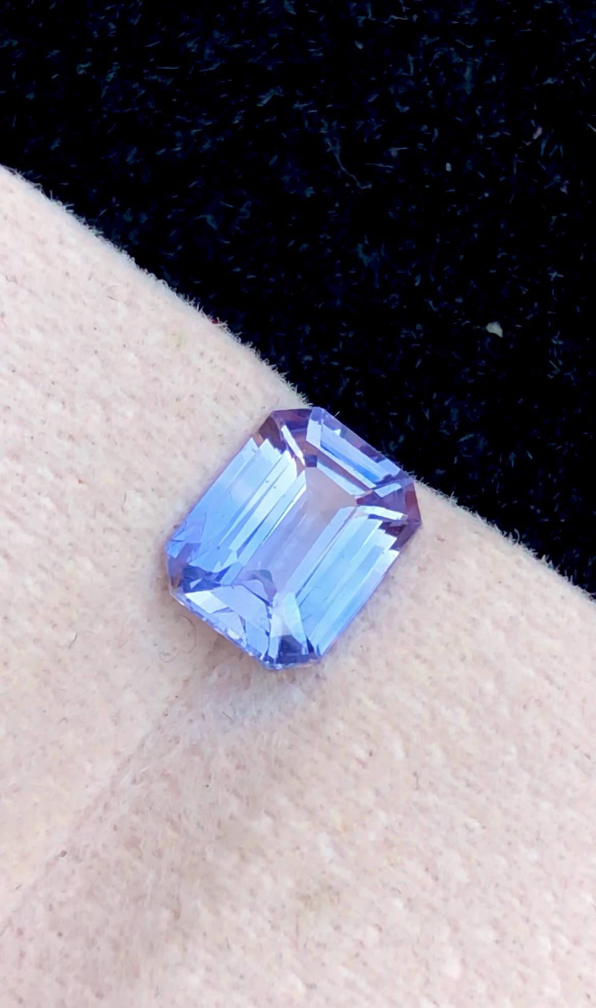 Teal Sapphire 1.42ct Emerald Cut – Madagascar No Heat Certified