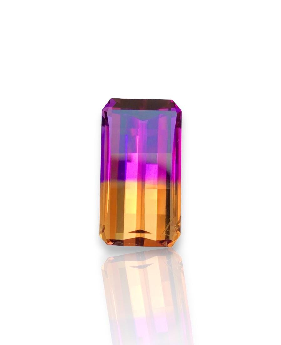 Ametrine 18.55 Carat Pixel Cut Loose Gemstone – from Brazil