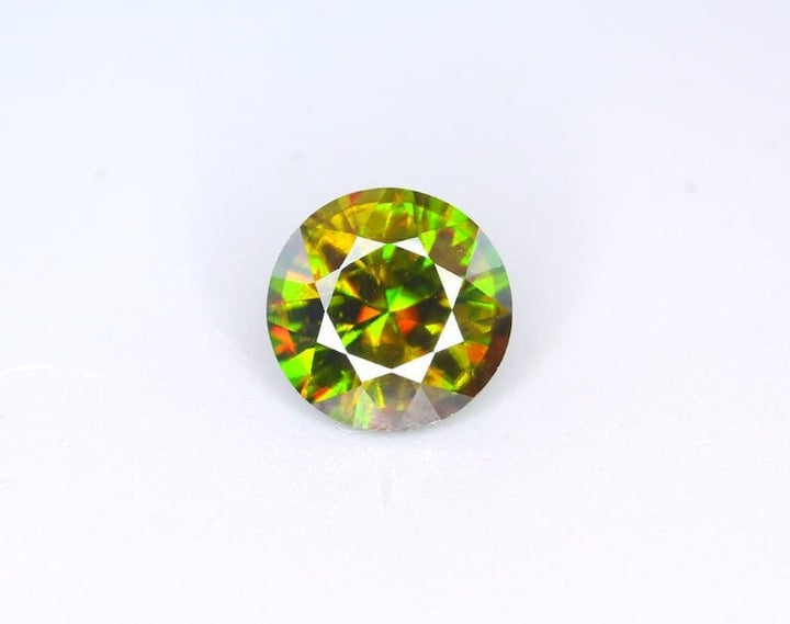 4.05 Carat Natural Chrome Sphene Gemstone: Nugget Green Loose Stone