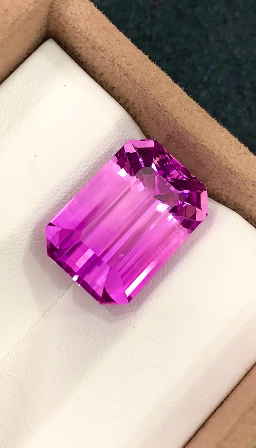 Pink Kunzite 25.95 Carat Emerald Cut Loose Gemstone from Afghanistan