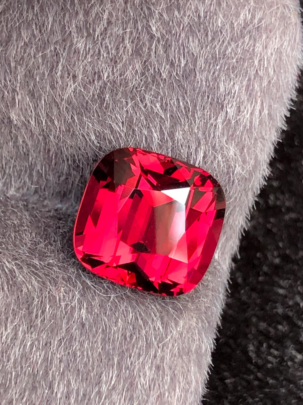 Rhodolite Garnet 3.80ct Cushion Cut - Reddish Gem from Tanzania