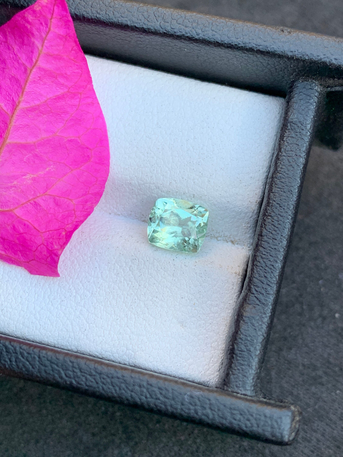 Cushion Cut Green Tourmaline Gemstone: 1.40 Carats, Afghanistan Origin