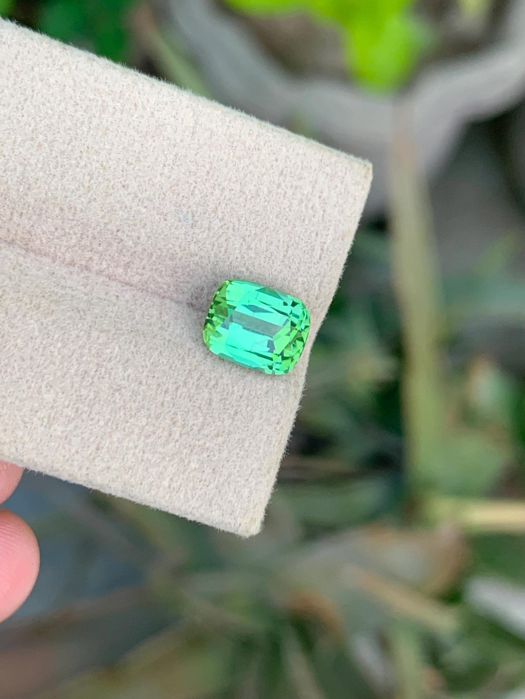 Bluish Green Tourmaline Gemstone: 2.50 CT Cushion Cut, Afghanistan