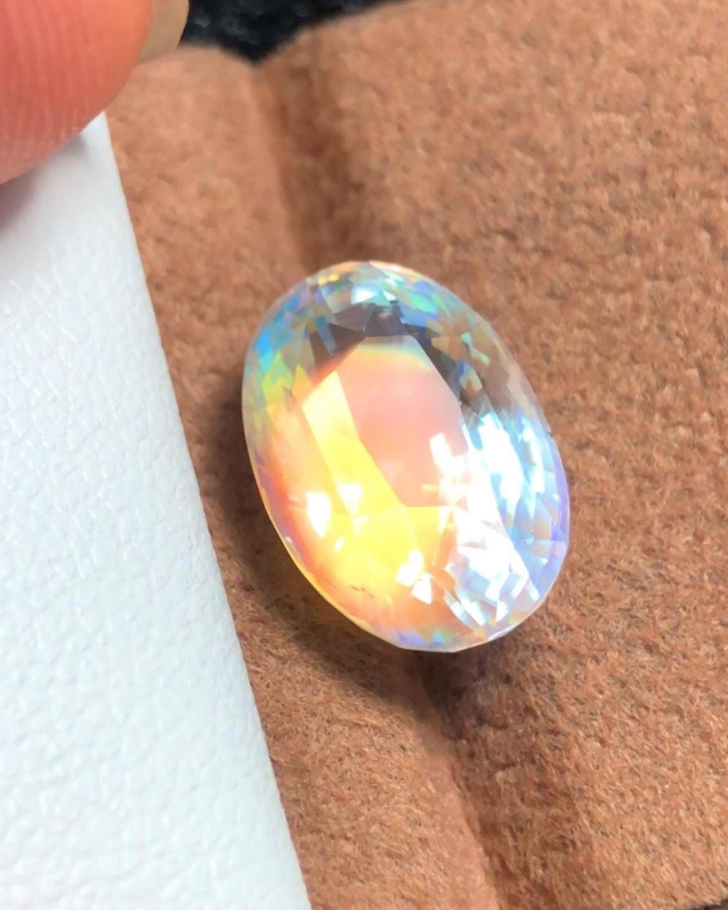 Rainbow Moonstone 5.80ct Oval Cut Loose Gemstone – Madagascar