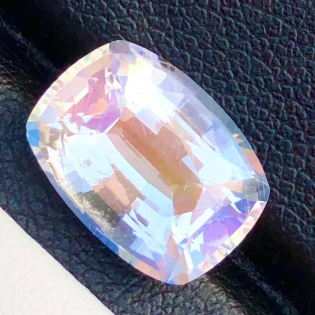 Rainbow Moonstone 5.50 Carat Cushion Cut 13x9mm Gemstone from Madagascar
