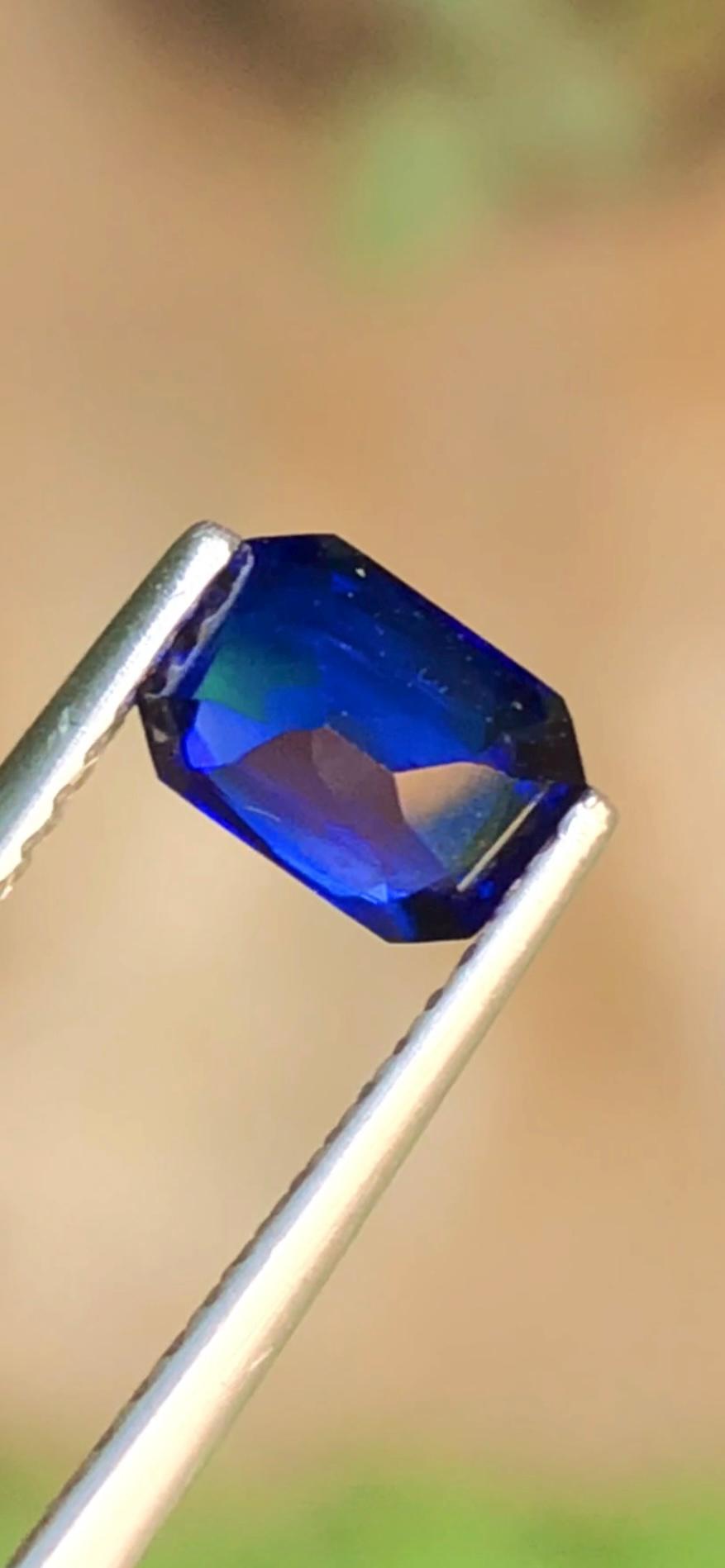 Royal Blue Sapphire 1.06ct Cushion Cut Madagascar – Certified Faceted Gemstone