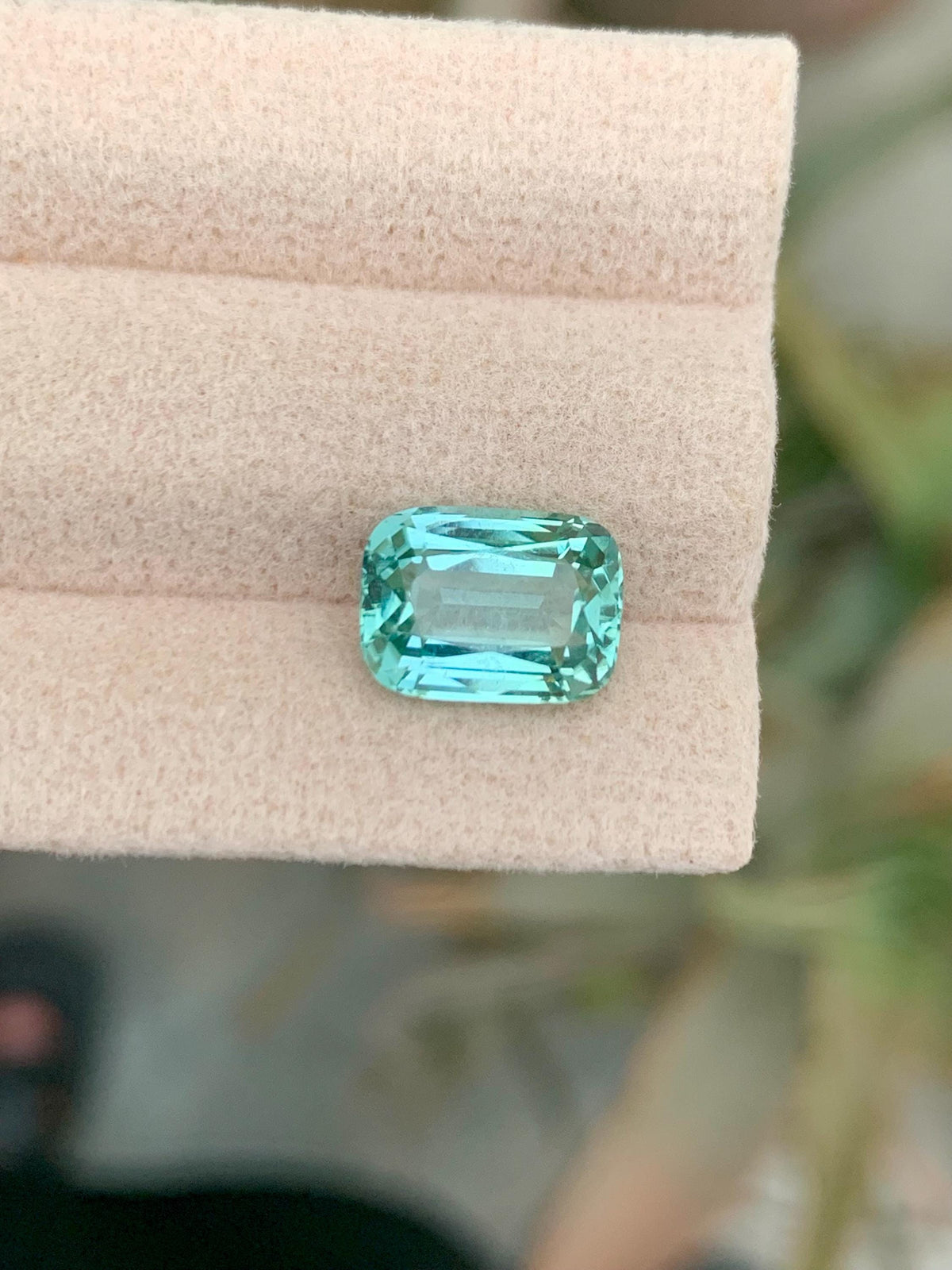 AAA Paraiba Tourmaline Gemstone: Cushion Cut, 3.10 CT Loose Stone