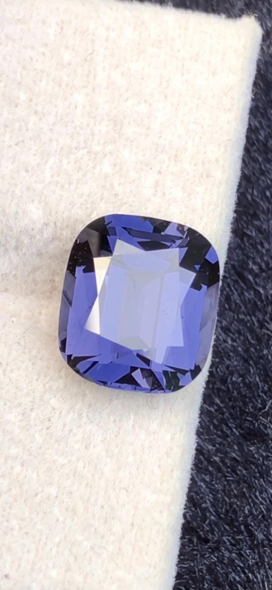 Color Change Spinel 3.54ct Cushion Cut – Purple Blue to Purple Pink with Certificate.
