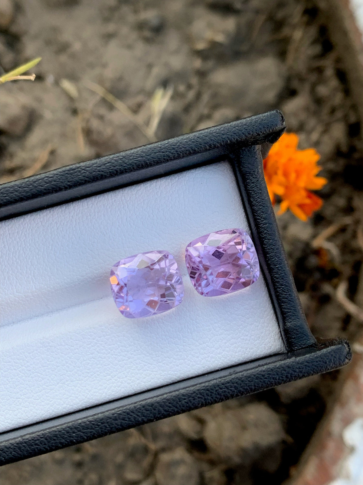 Emerald Cut Amethyst Pair: 13.75ct Zambia Gemstones