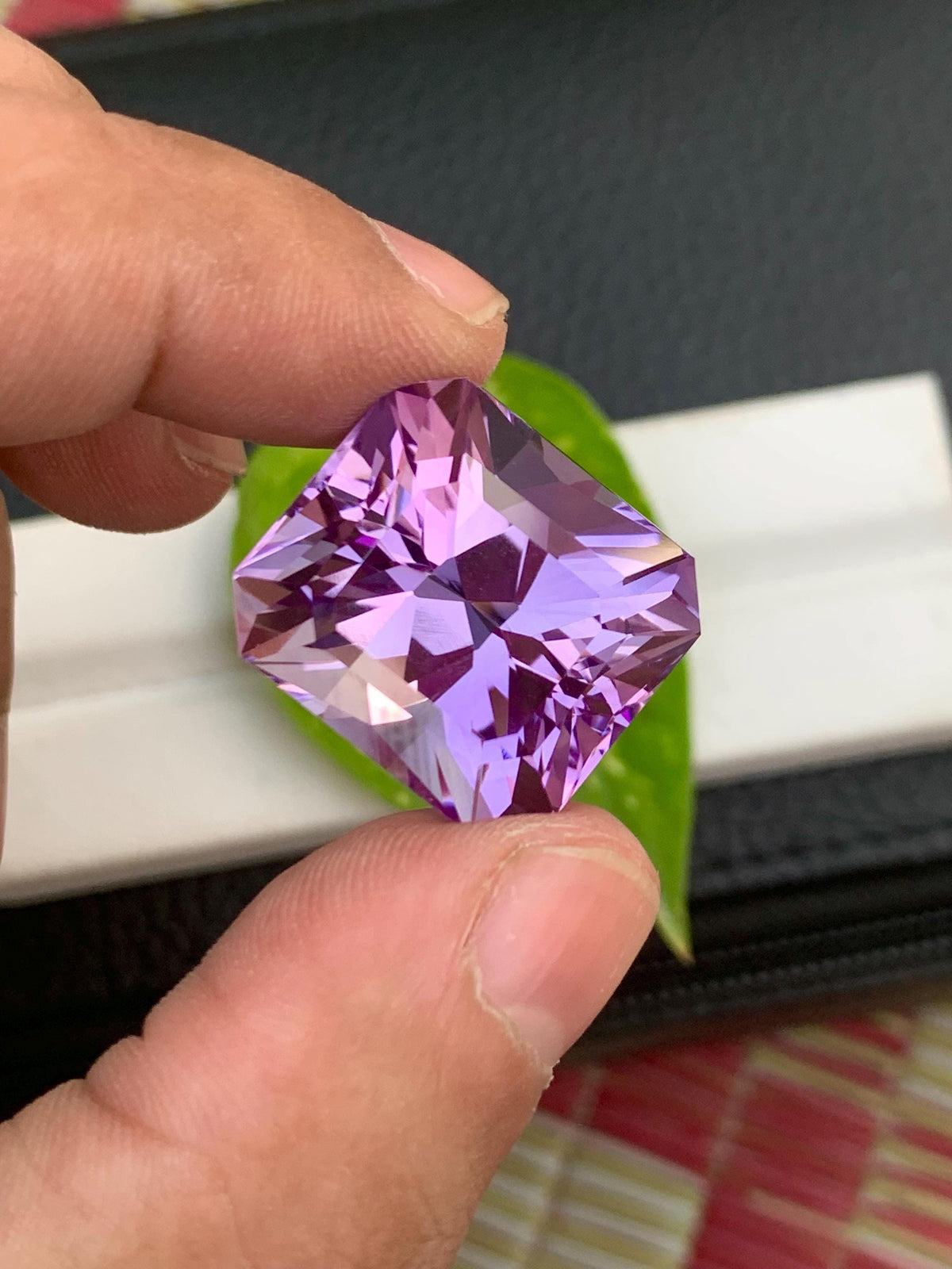 Fancy Precision Flower Cut Amethyst Loose Gemstone -41.80  Carats