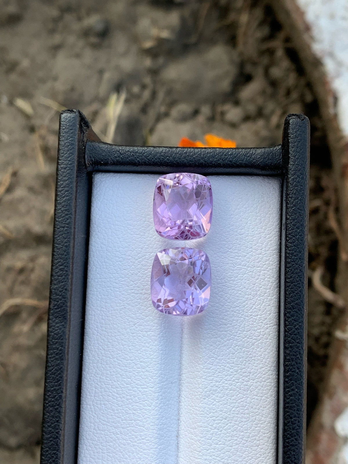 Emerald Cut Amethyst Pair: 13.75ct Zambia Gemstones