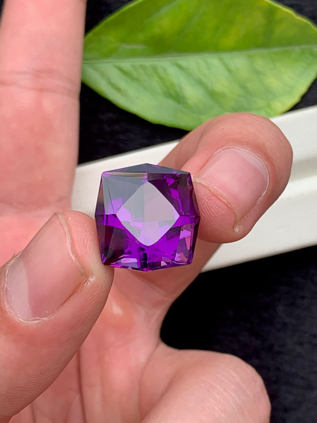 Natural Amethyst Gemstone: 24.5 Carat Cushion Cut, Jewelry Size