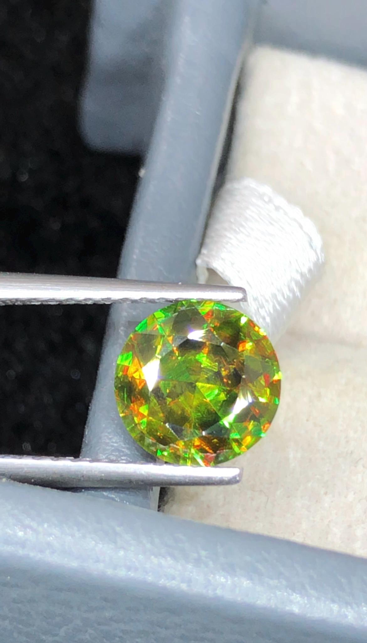 Chrome Sphene 1.75ct Round Cut From Madagascar
