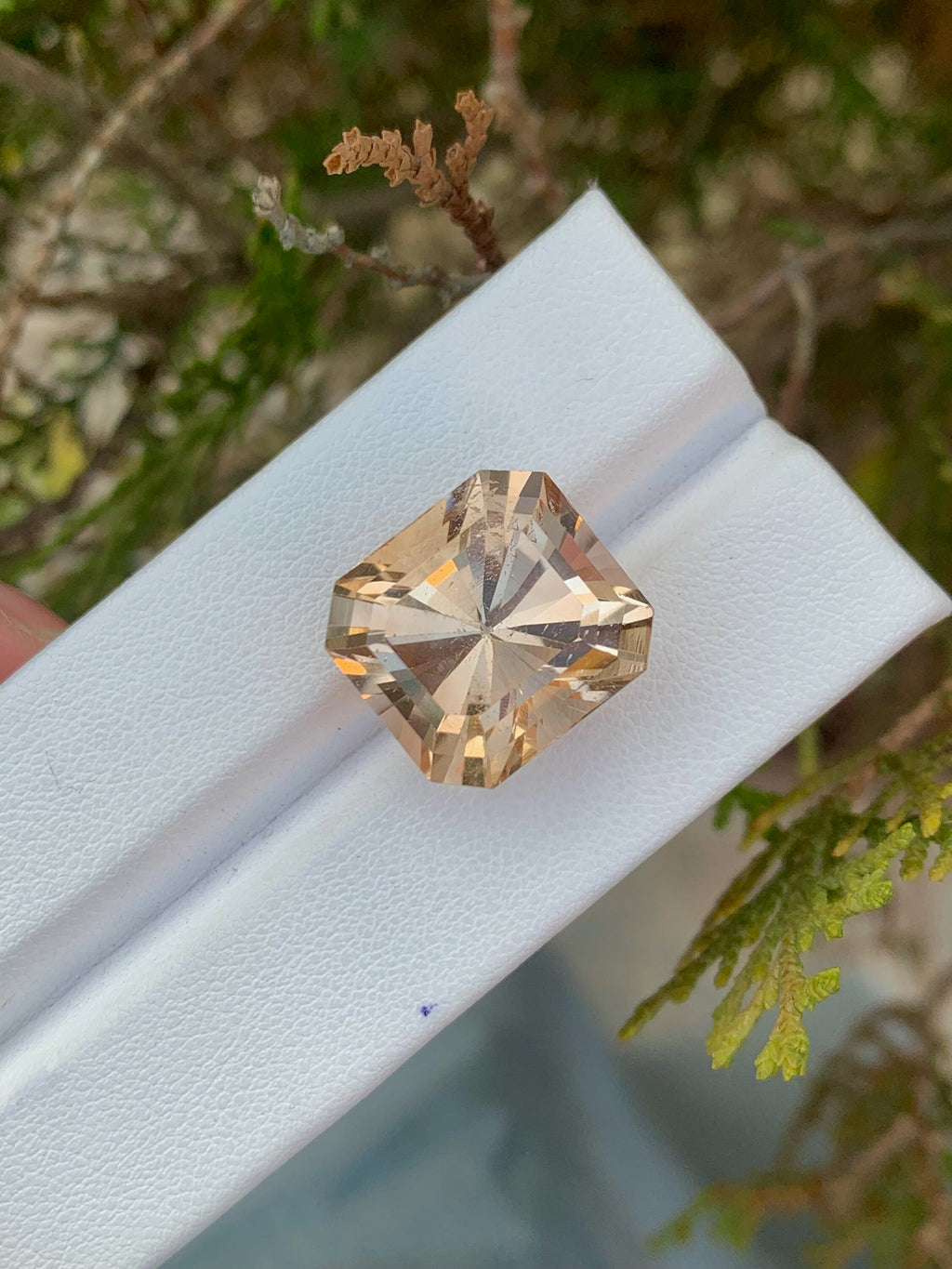Faceted Yellow Topaz Gemstone: Fancy Cut Loose Stone, 24.45 CT