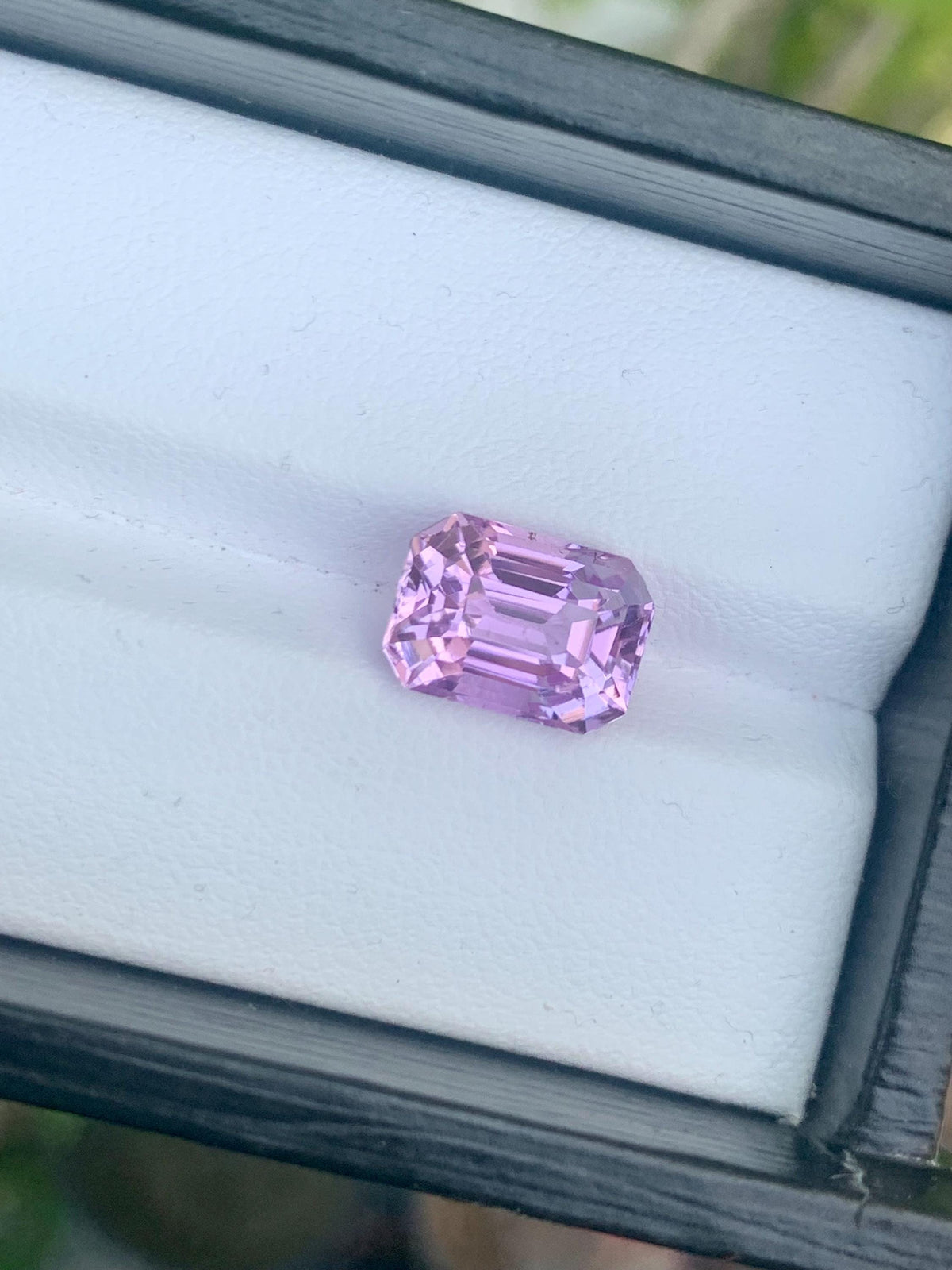 Light Pink Kunzite Gemstone: 4.60 CT Emerald Cut, Afghanistan