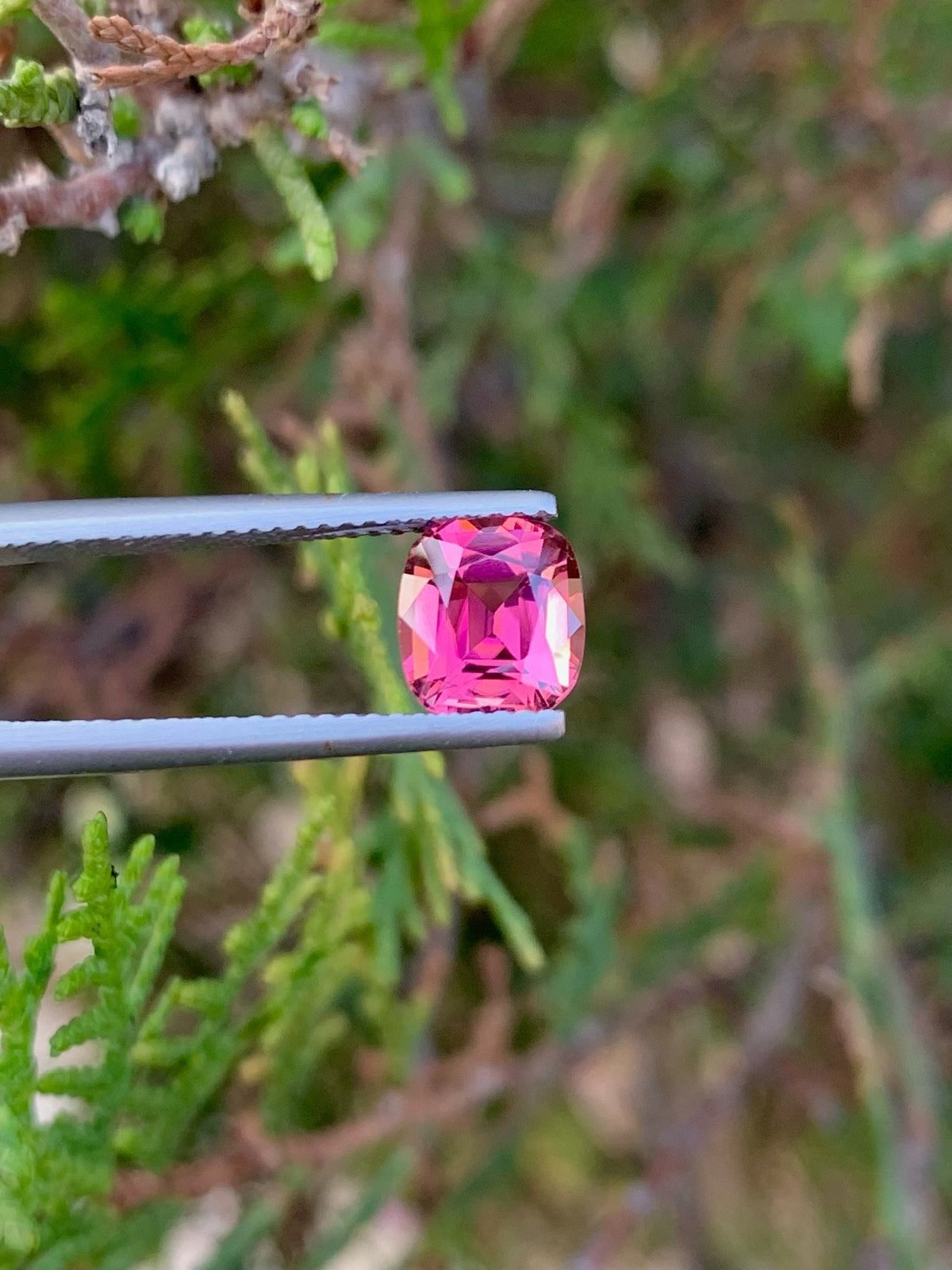 Pink Tourmaline Gemstone: 1.90 CT Cushion Cut, October Birthstone