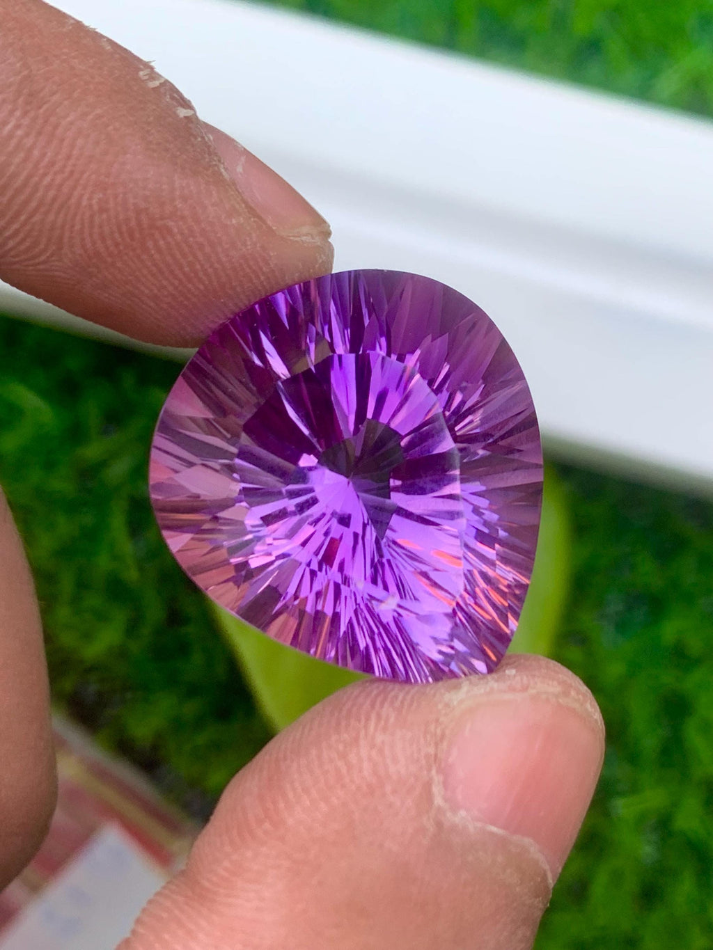 Trillion Cut Natural Amethyst Loose Gemstone: Royal Purple, 38.90 CT