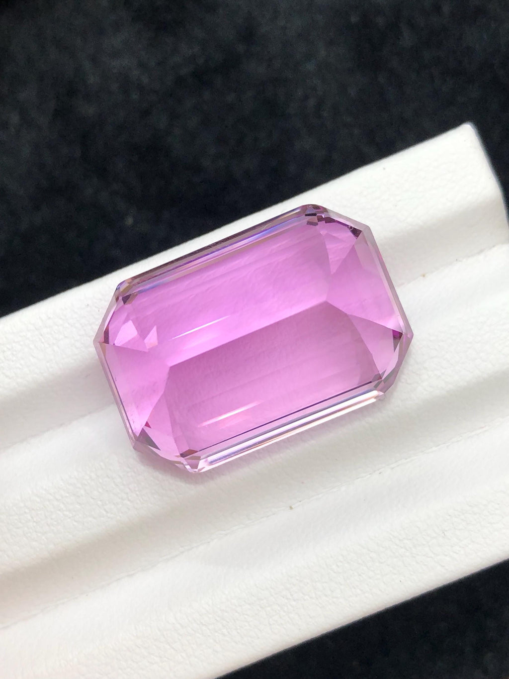 Natural Pink Kunzite Gemstone: Emerald Cut, 42.85 CT Loose Gem