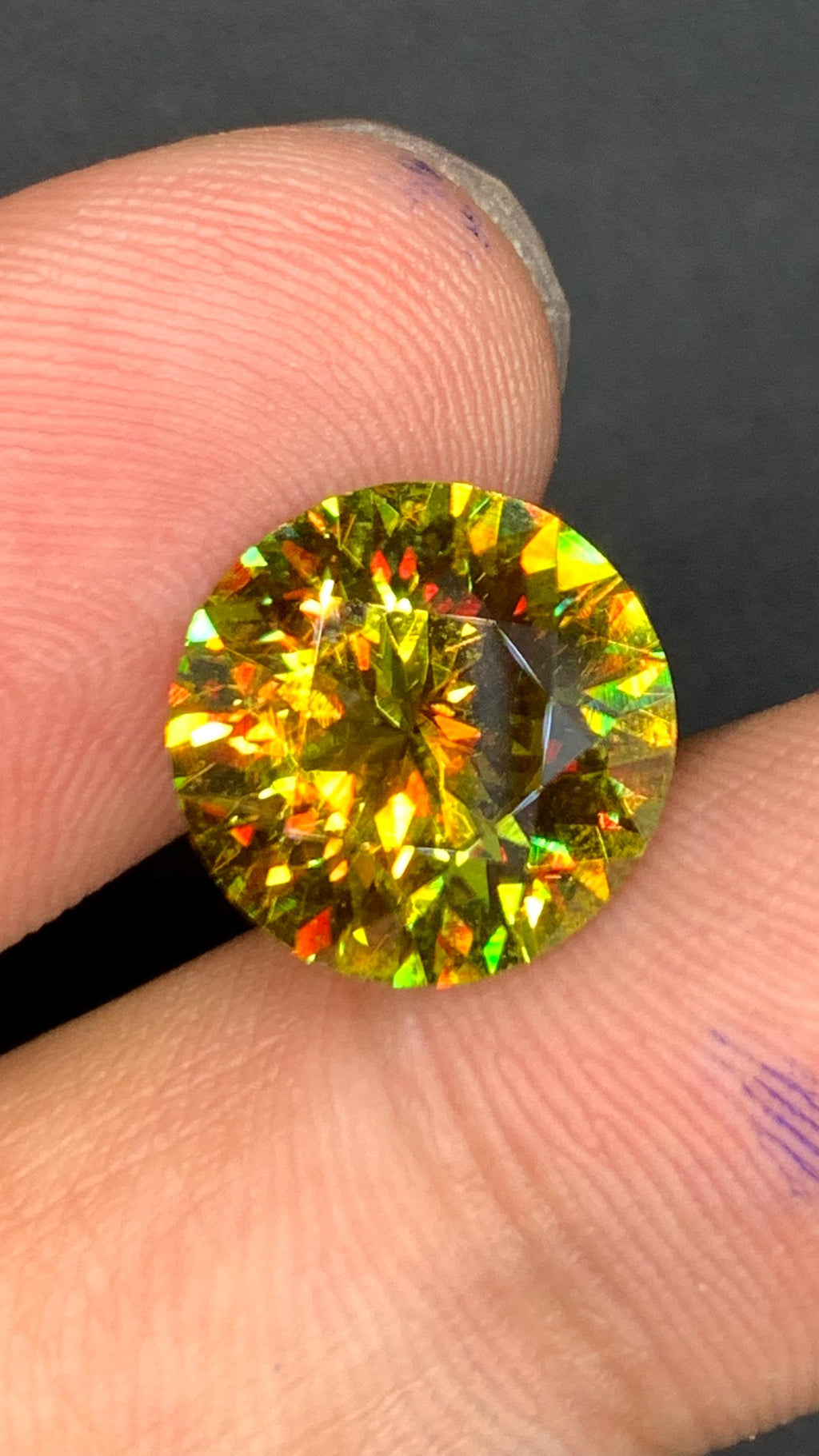 5.75 Carat Green Sphene Gemstone: Natural Nugget Cut, Africa