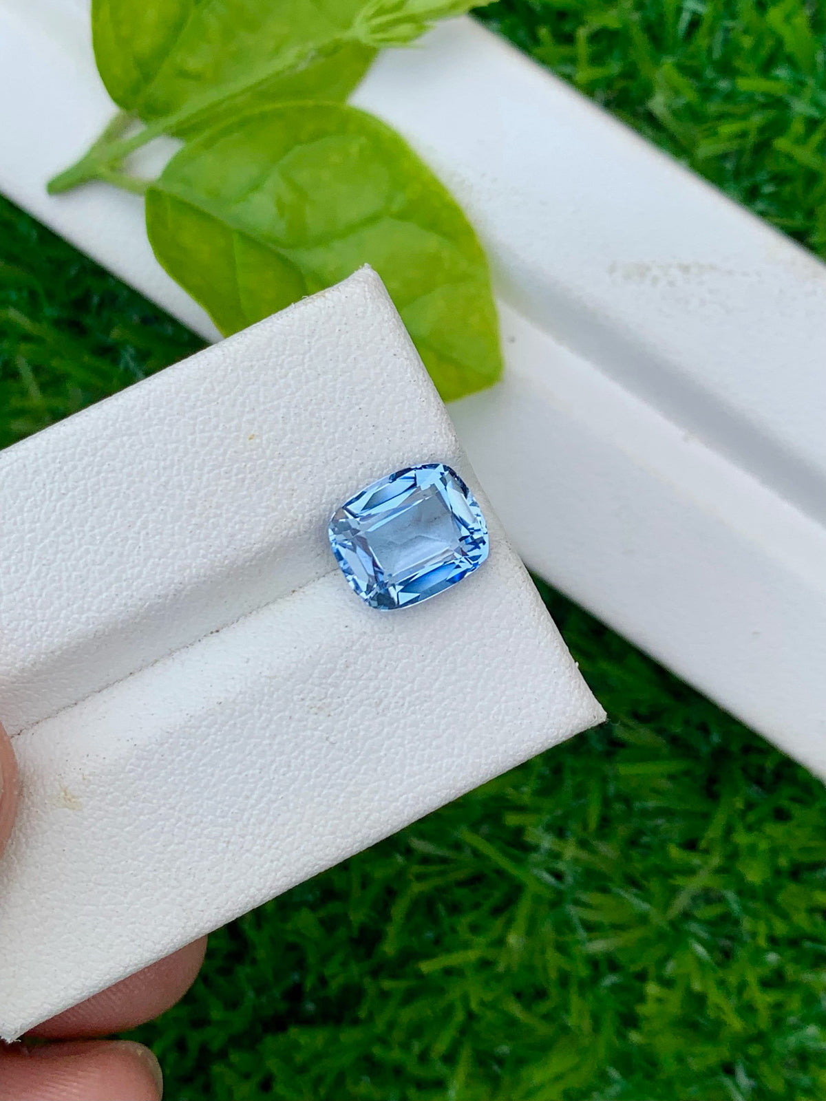 Natural Santa Maria Aquamarine Gemstone: 2.80 CT Flawless Cushion Cut