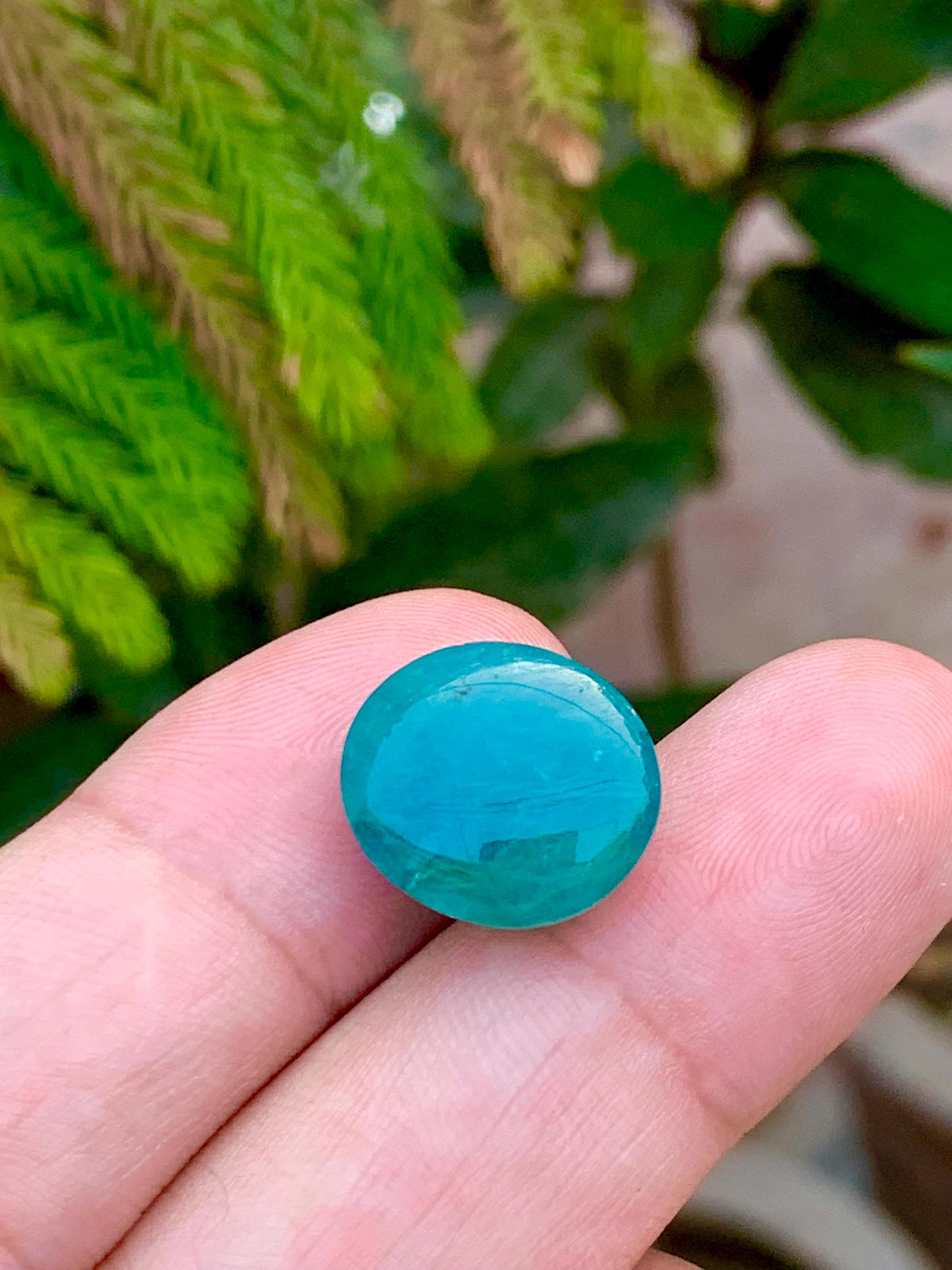 Grandidierite Cabochon: Rare Bluish-Green Gemstone, Madagascar Origin, 17.45 CT