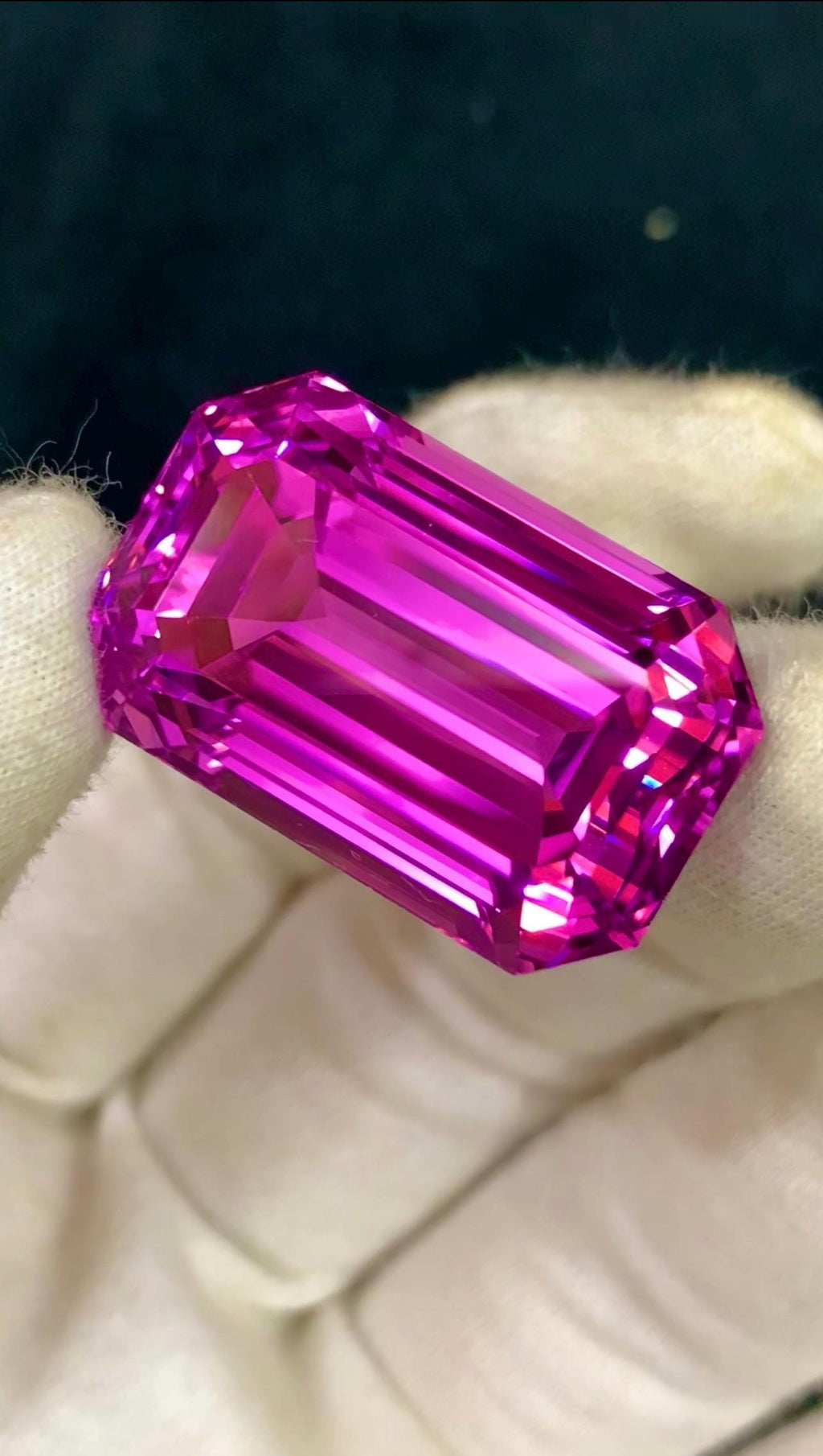 Vivid Pink Kunzite Gemstone 92.90 Carat Emerald Cut, Afghanistan