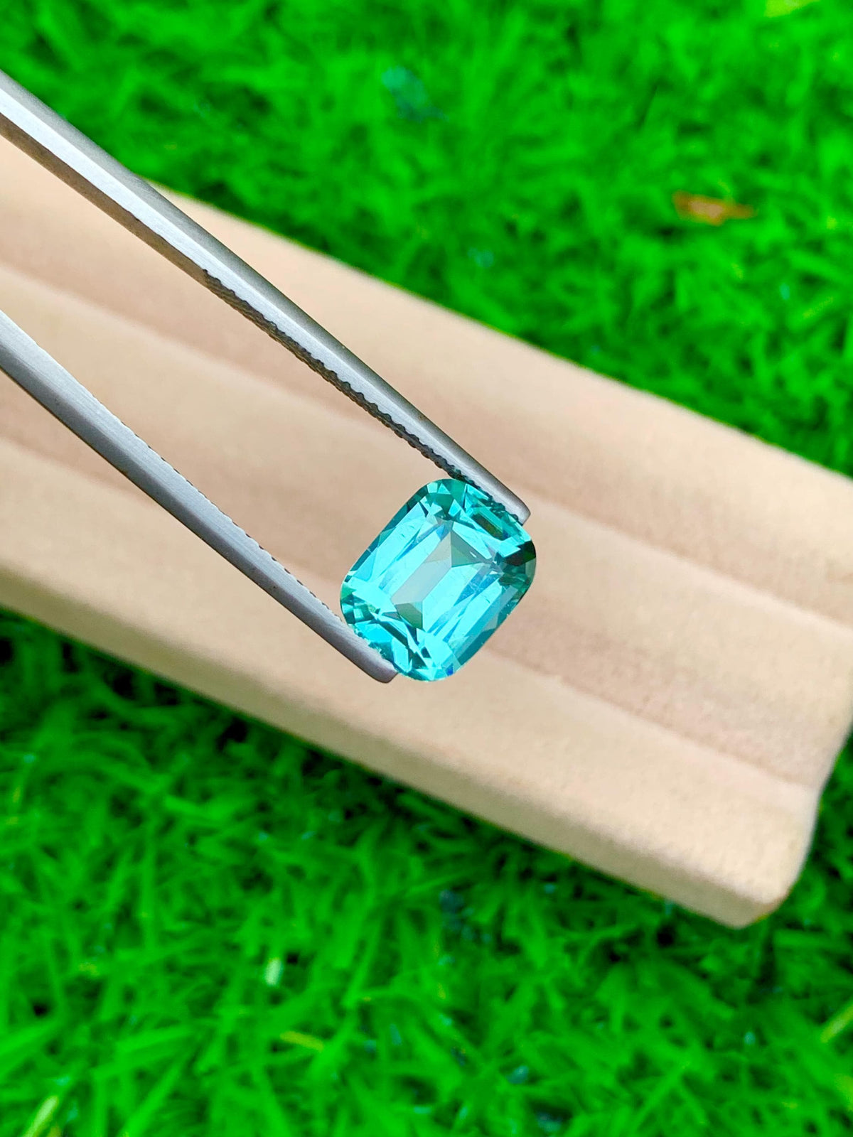 Paraiba Tourmaline Gemstone: 3.05 CT Cushion Cut, Fine Quality