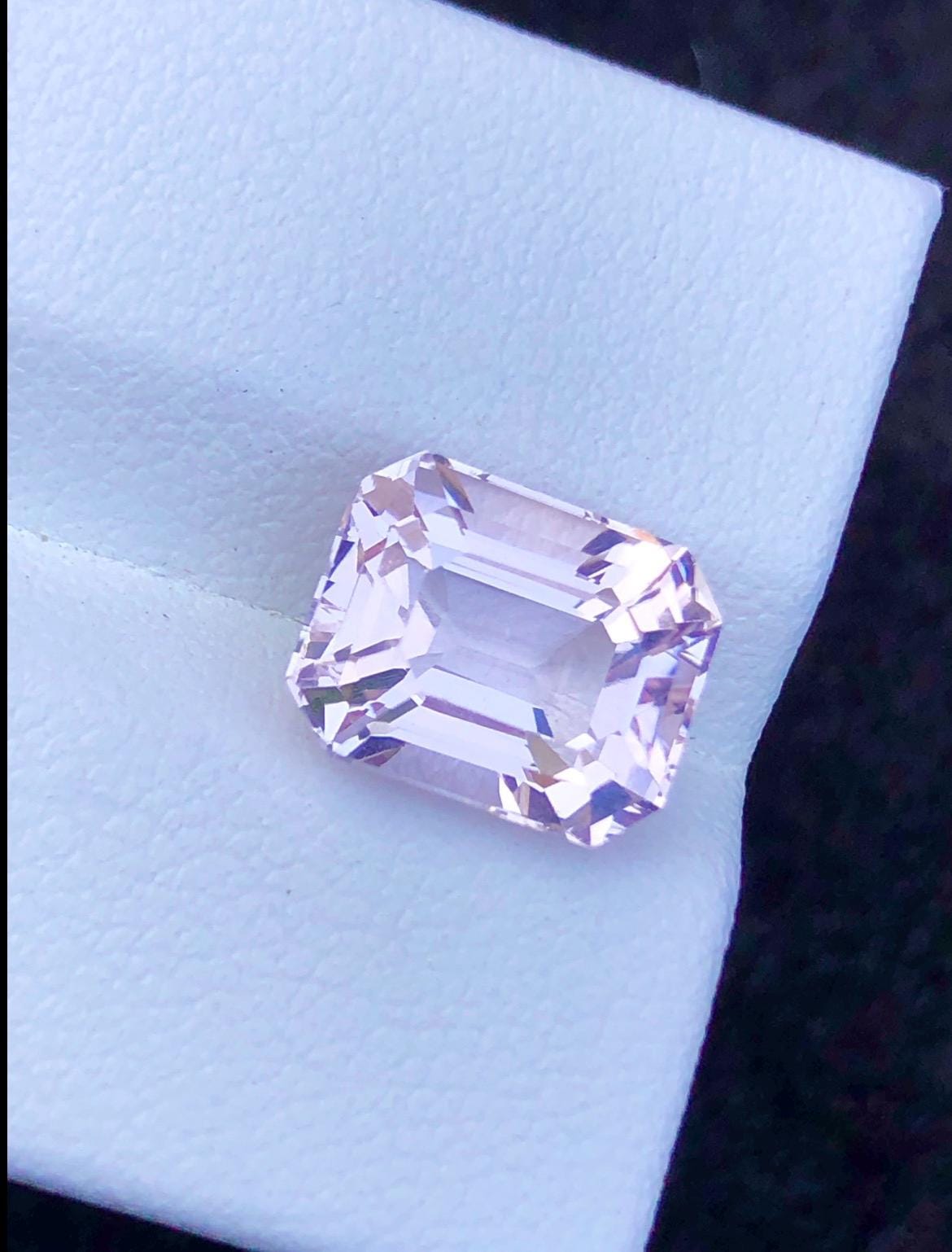 Pink Morganite 4.15ct Emerald Cut Loose Gemstone – Skardu Pakistan