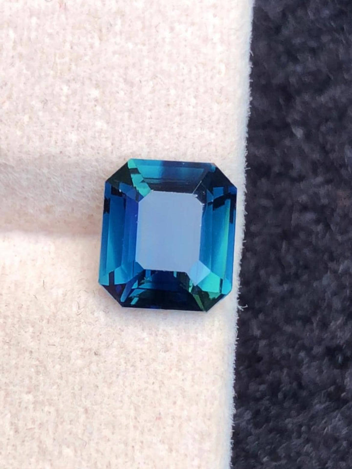 Teal Bi-Color Sapphire 2.08ct Octagonal Cut Madagascar