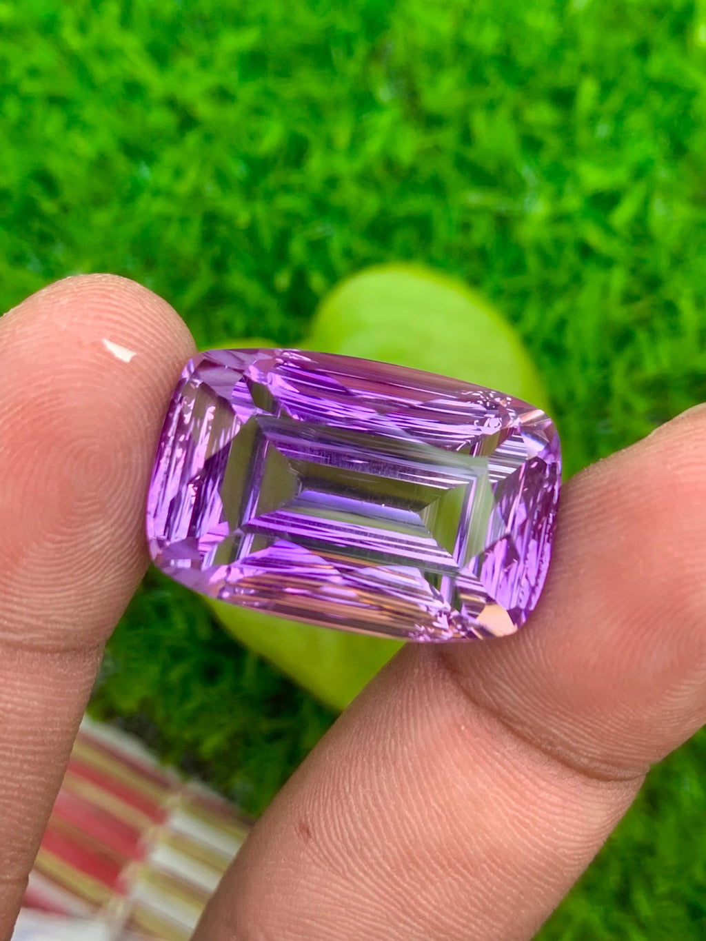 Fancy Cut Amethyst Gemstone: Natural Purple Ring Stone, 31.50 CT