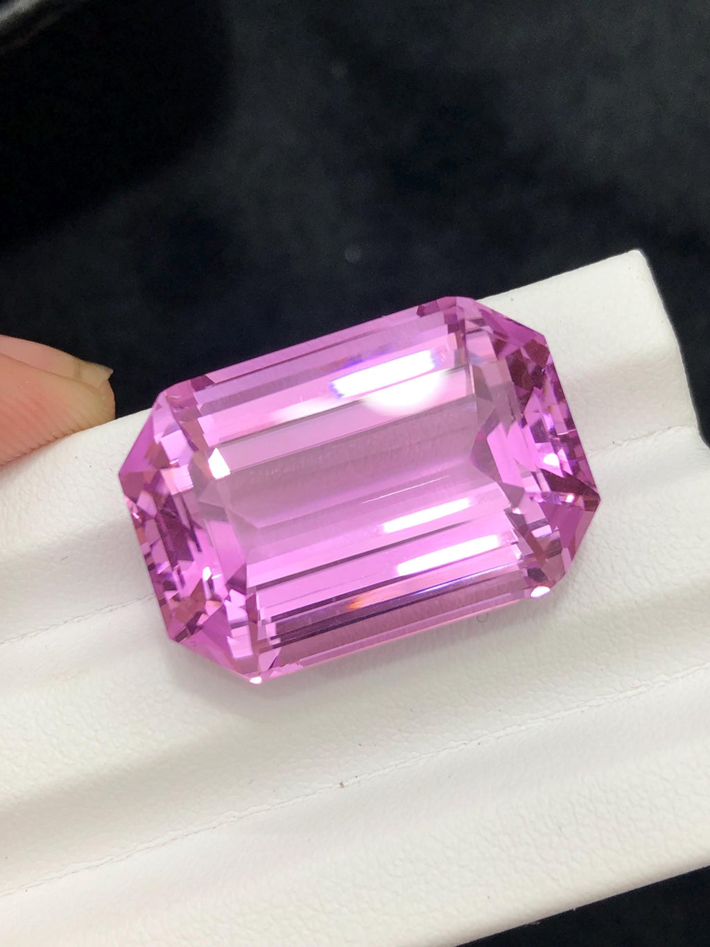 Natural Pink Kunzite Gemstone: Emerald Cut, 42.85 CT Loose Gem