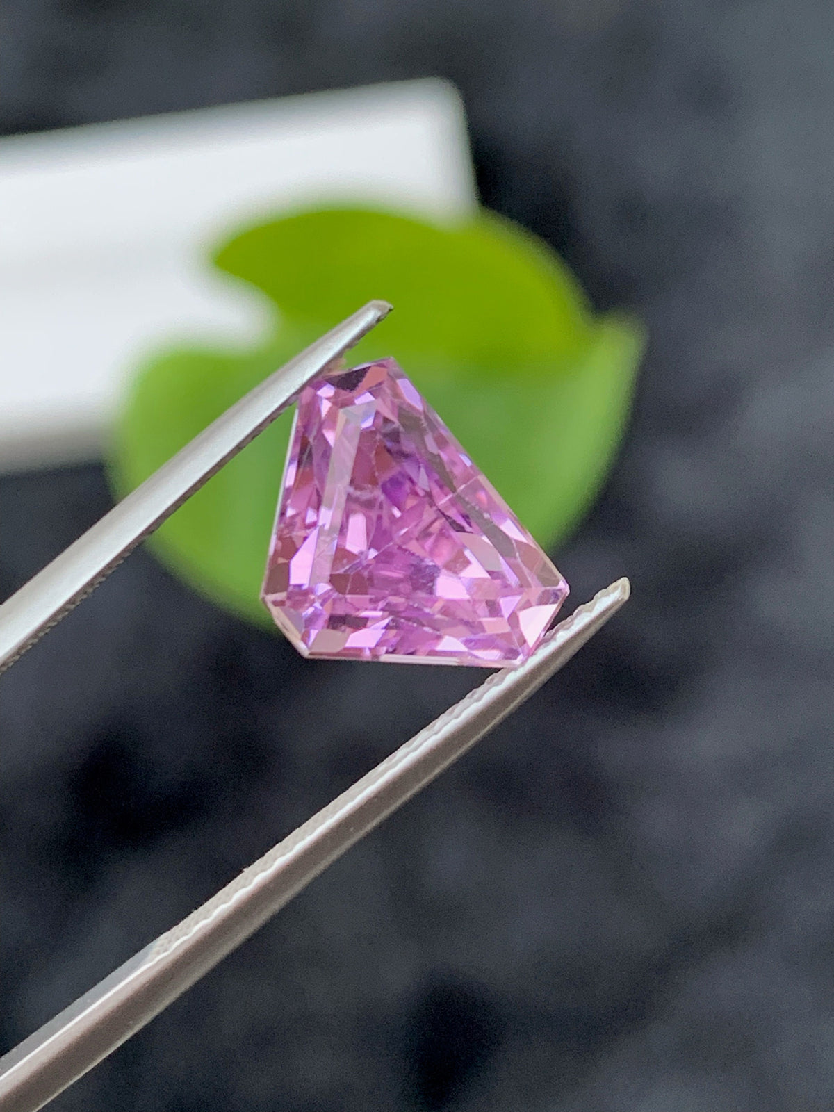 Natural Pink Kunzite Gemstone: 5.45 CT Trillion Cut, October Birthstone