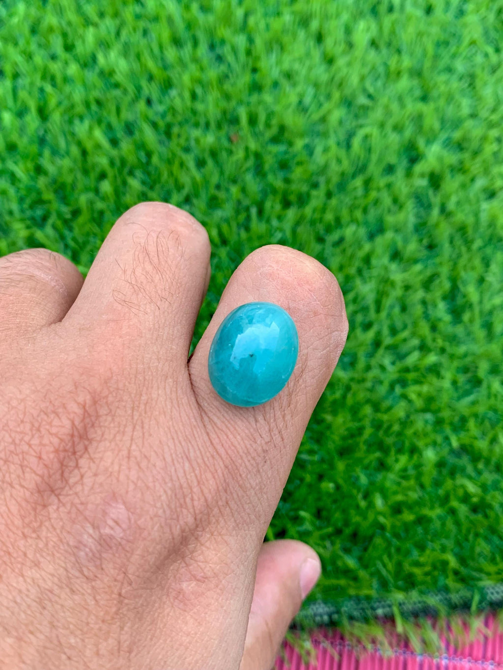 Grandidierite Cabochon: Rare Bluish-Green Gemstone, Madagascar Origin, 11.55 CT