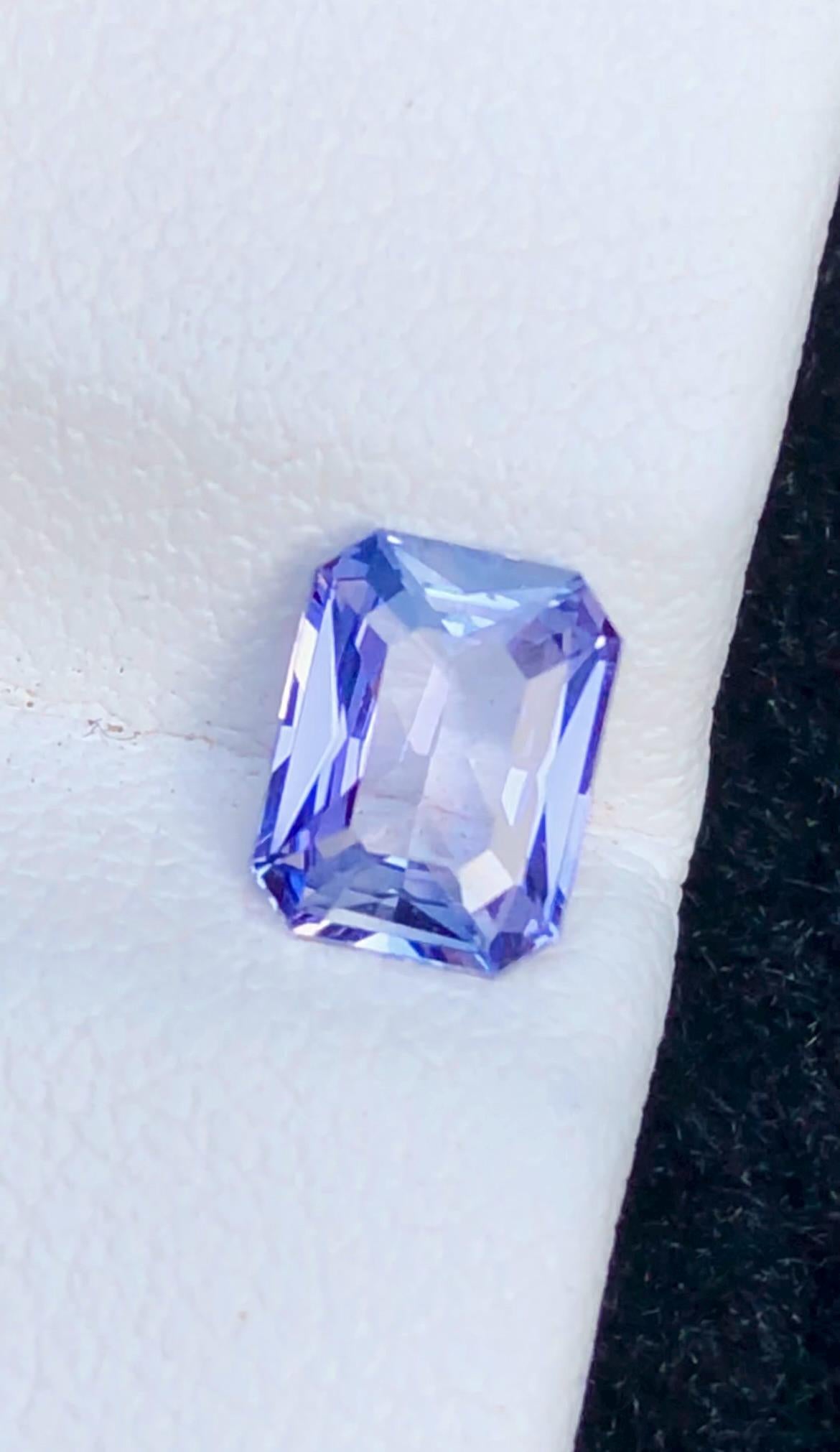 Blue Sapphire 1.07 Ct Octagonal Step Cut – Certified from Sri lanka